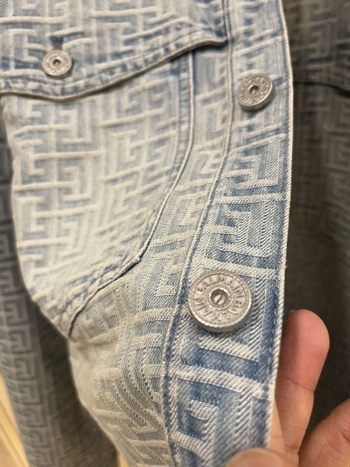 Balmain Monogram Denim overshirt size 46 Size US S / EU 44-46 / 1 - 8 Thumbnail
