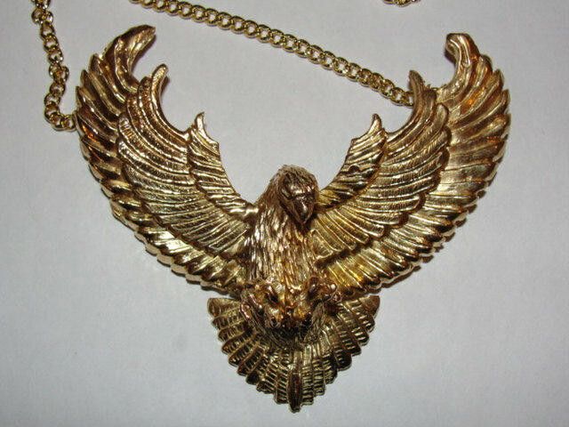 Designer Eagle Statement Necklace 18kt Gold Plated Brass Alberto Juan Size ONE SIZE - 1 Thumbnail