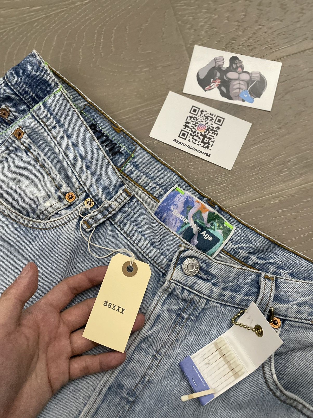Better With Age Better With Age Monroe Triple-Wide Denim Repair Shorts Size US 38 / EU 54 - 4 Thumbnail