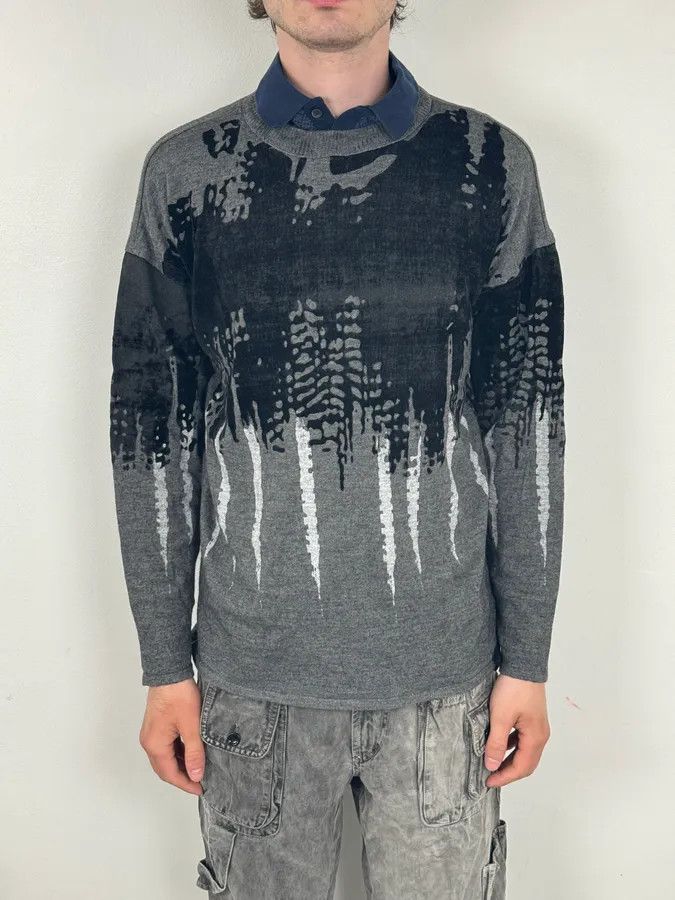 Emporio Armani FW2014 Emporio Armani Abstract Skyscrapers Grey Sweater Size US S / EU 44-46 / 1 - 3 Thumbnail