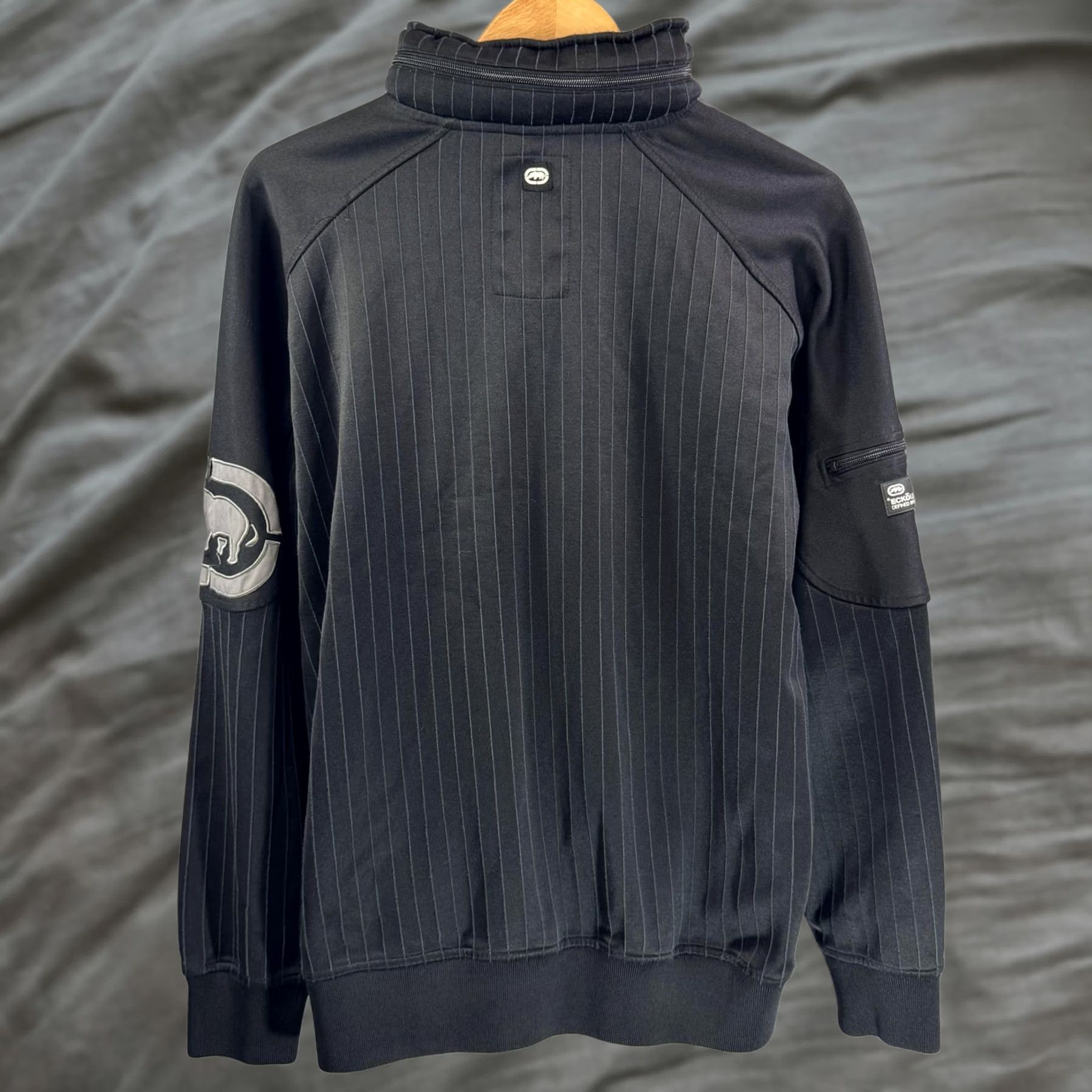 Ecko Unltd. Ecko Unltd Jacket Mens Large Black Full Zip Hooded Pockets Streetwear Zip Size US L / EU 52-54 / 3 - 1 Thumbnail