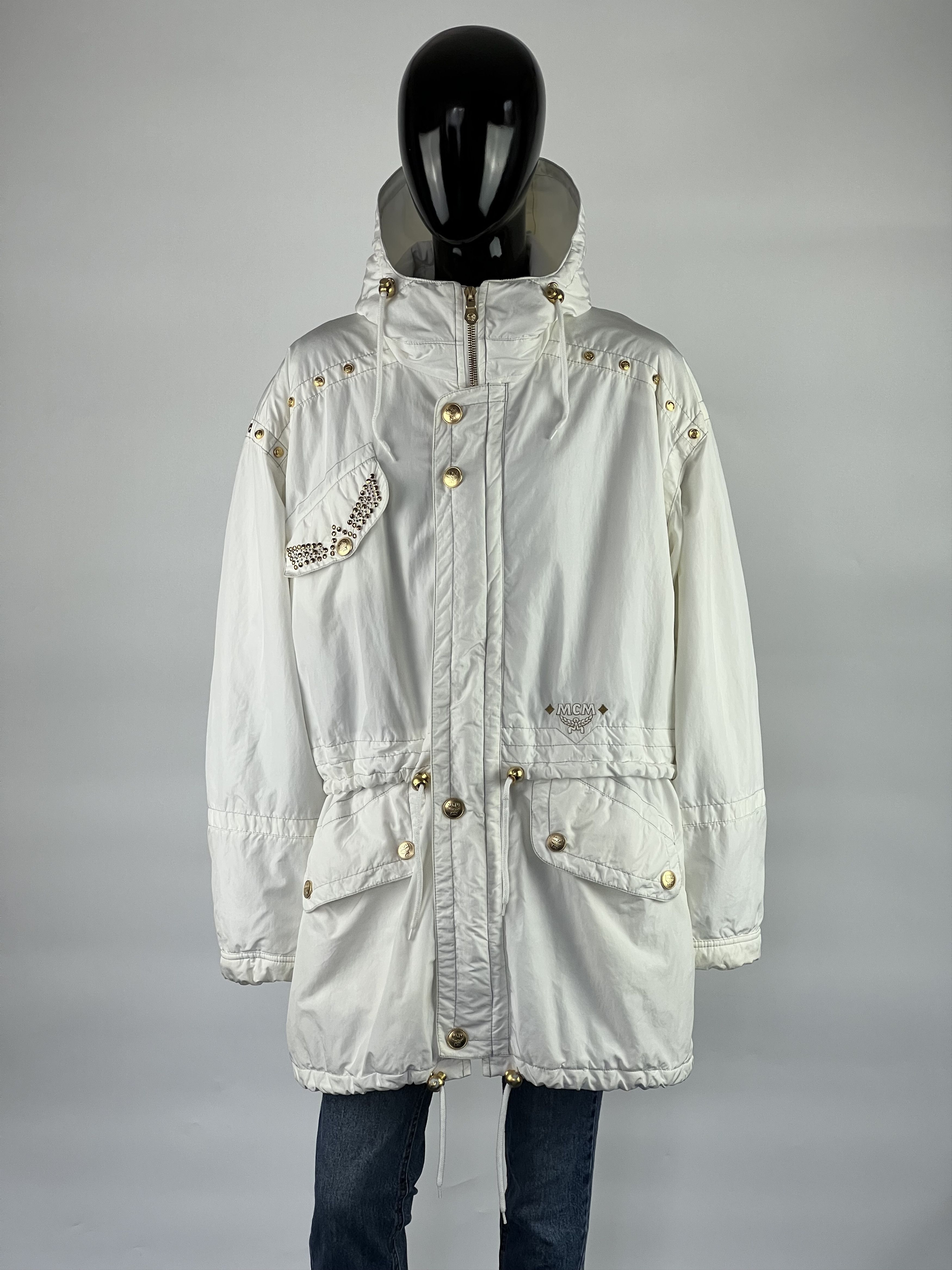 MCM × Vintage Rare Vintage MCM Women's Hooded Nylon Jacket Size 42 Size M / US 6-8 / IT 42-44 - 1 Thumbnail