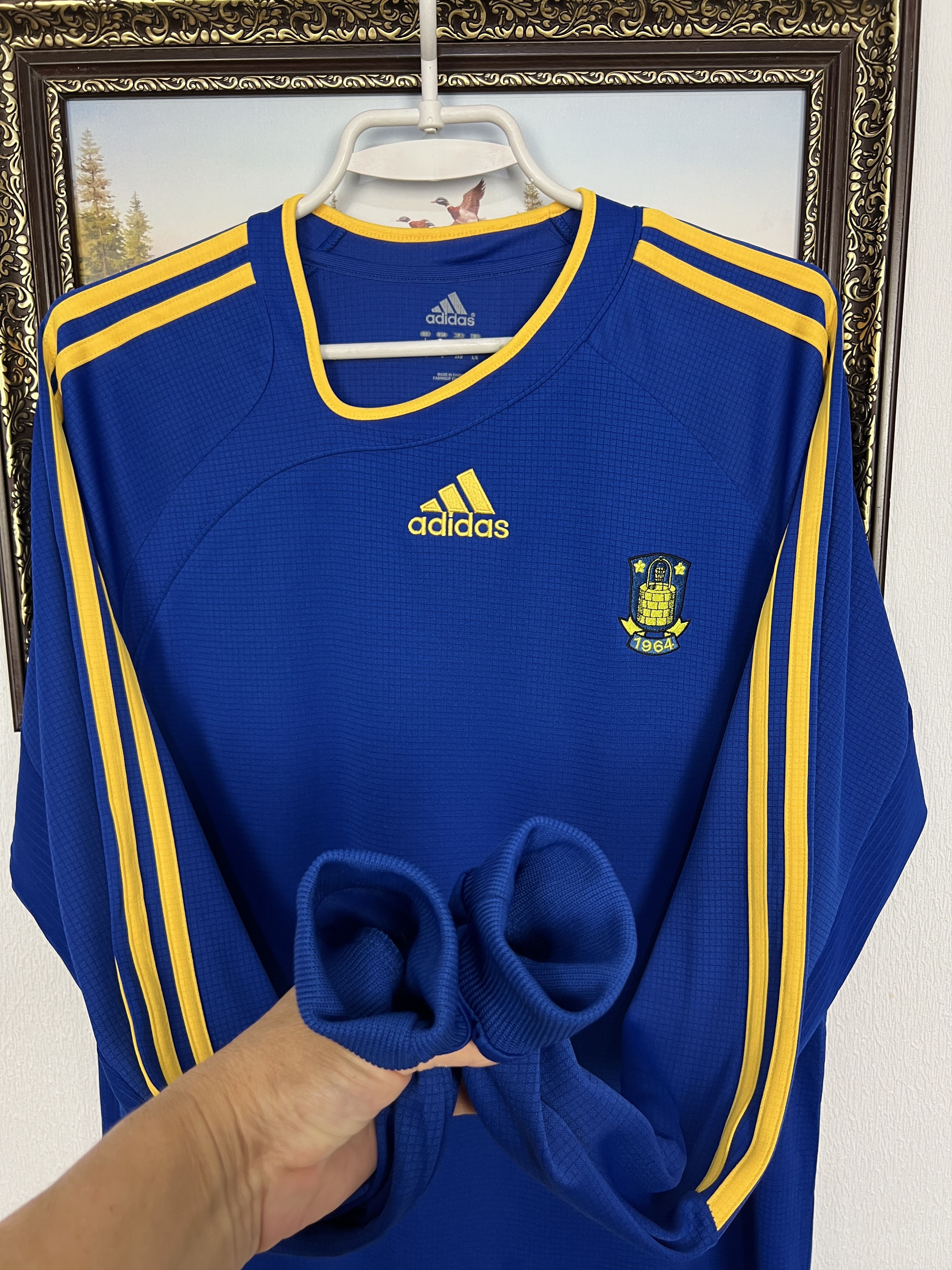 Adidas Brondby Away football shirt 2006 Long Sleeve Adidas Jersey Size US L / EU 52-54 / 3 - 6 Thumbnail