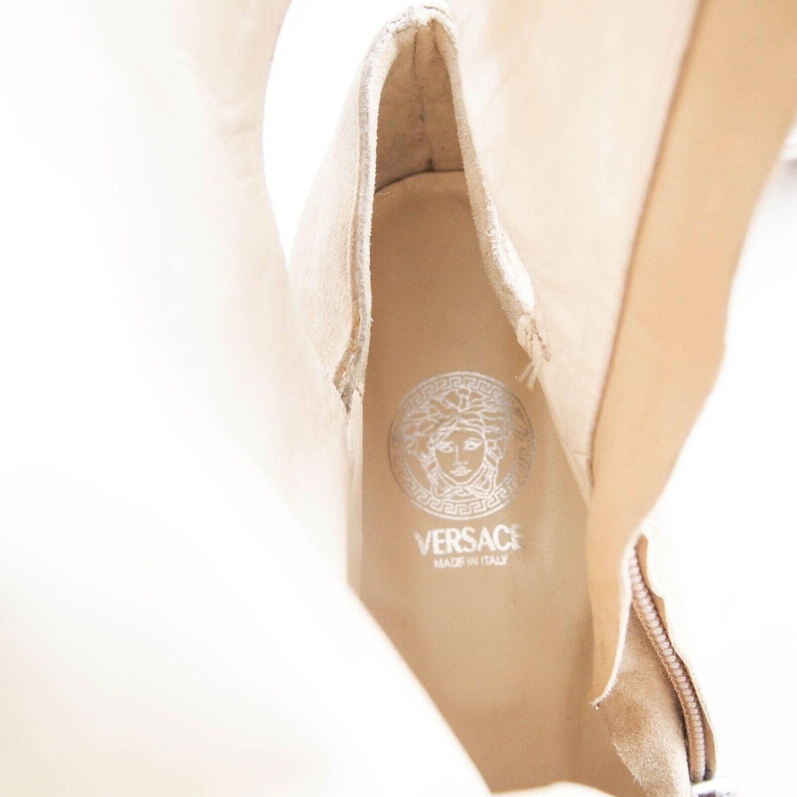 Versace Versace Cutout Booties High Heel Beige Suede US 10 EU 40 Size US 10 / IT 40 - 11 Thumbnail