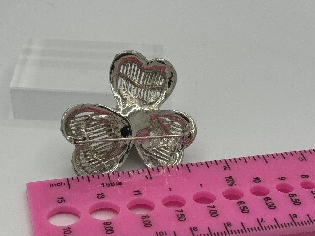 The Unbranded Brand Sparkling Rhinestone Bow Brooch w/ Pearl – 1.75" Size ONE SIZE - 7 Thumbnail