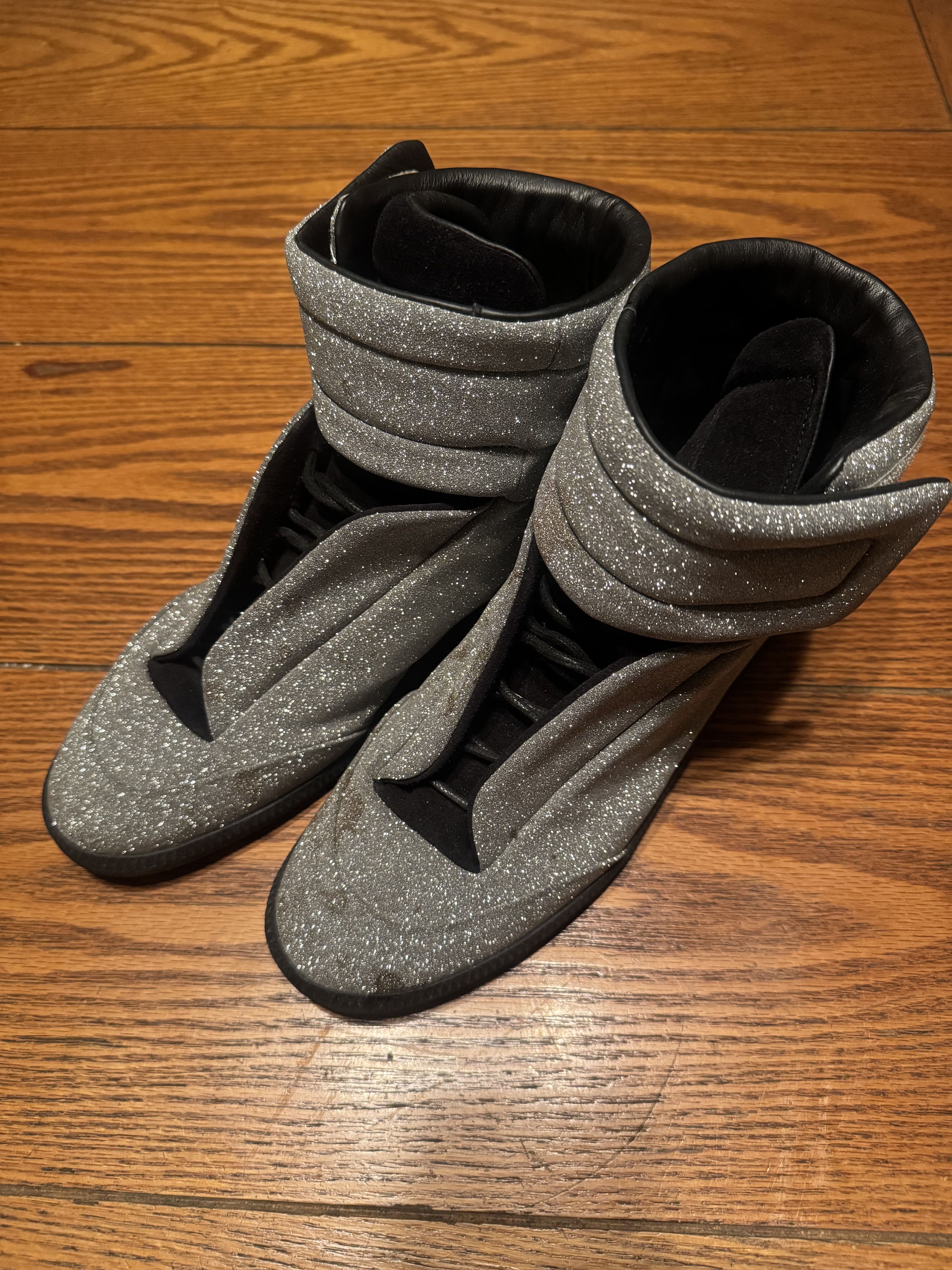 Maison Margiela MARGIELA FUTURE SILVER GLITTER HI-TOP