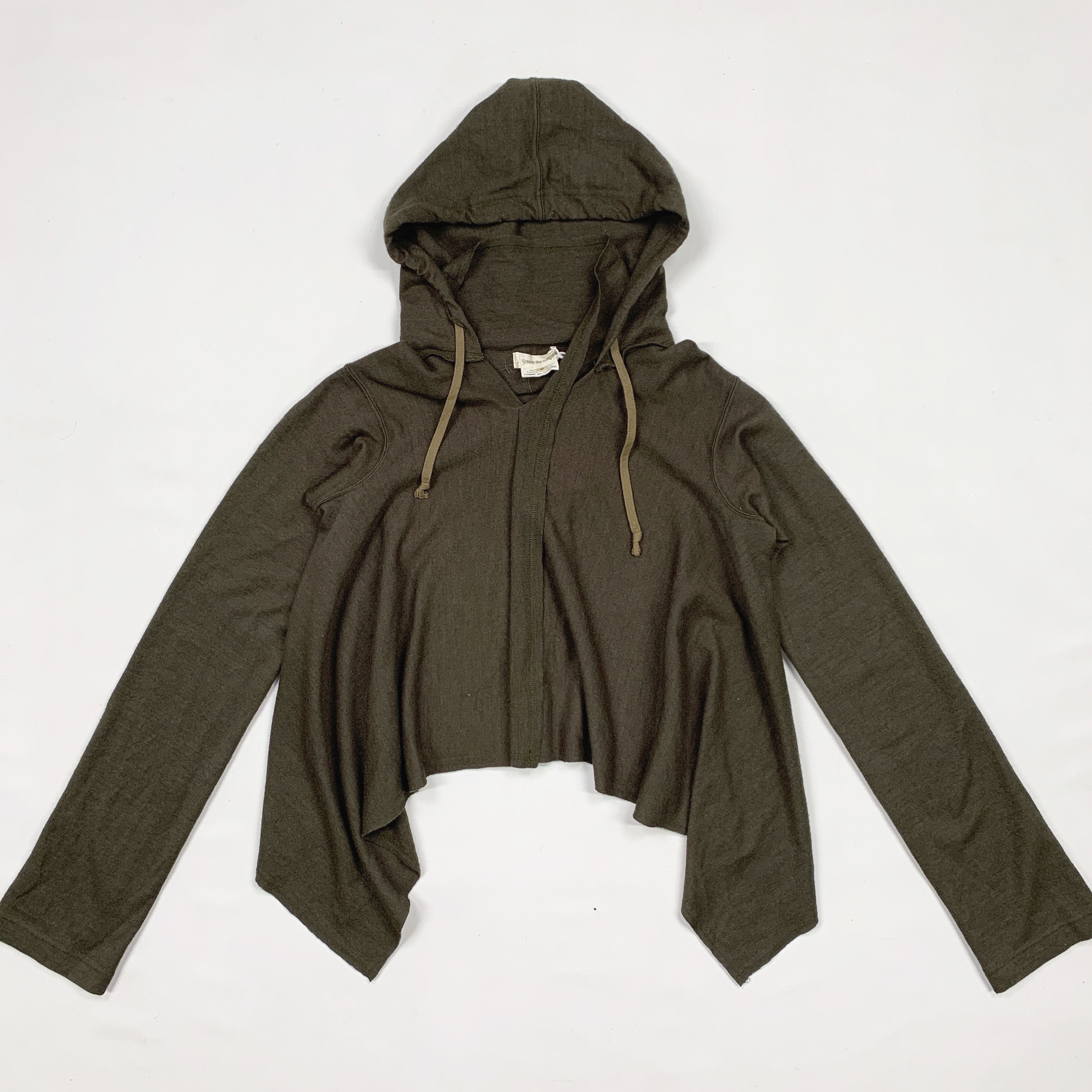 Comme des Garcons 2009 Cropped / Drape Knit Hoodie Size M / US 6-8 / IT 42-44 - 2 Thumbnail
