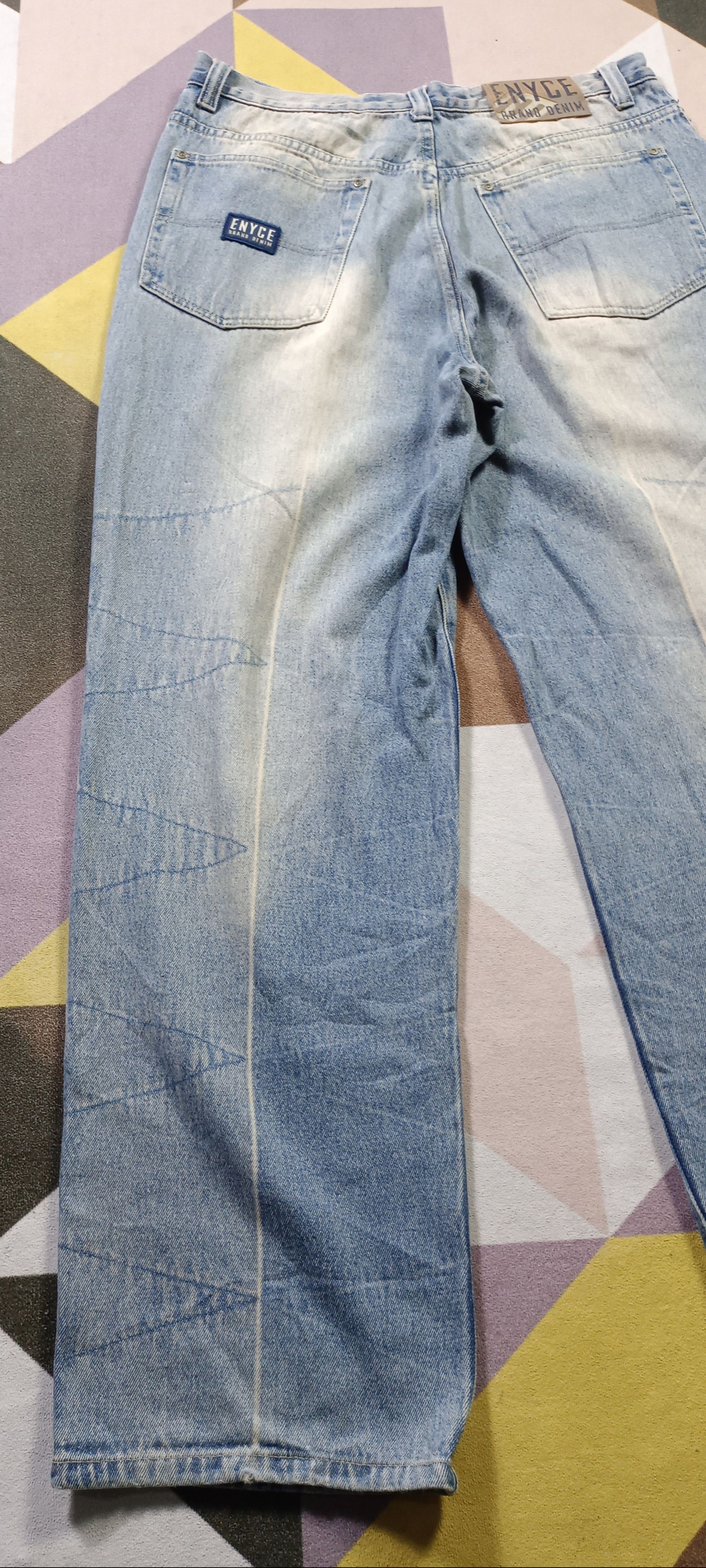 Vintage💥 ENYCE Crazy Baggy Denim Distressed jeans