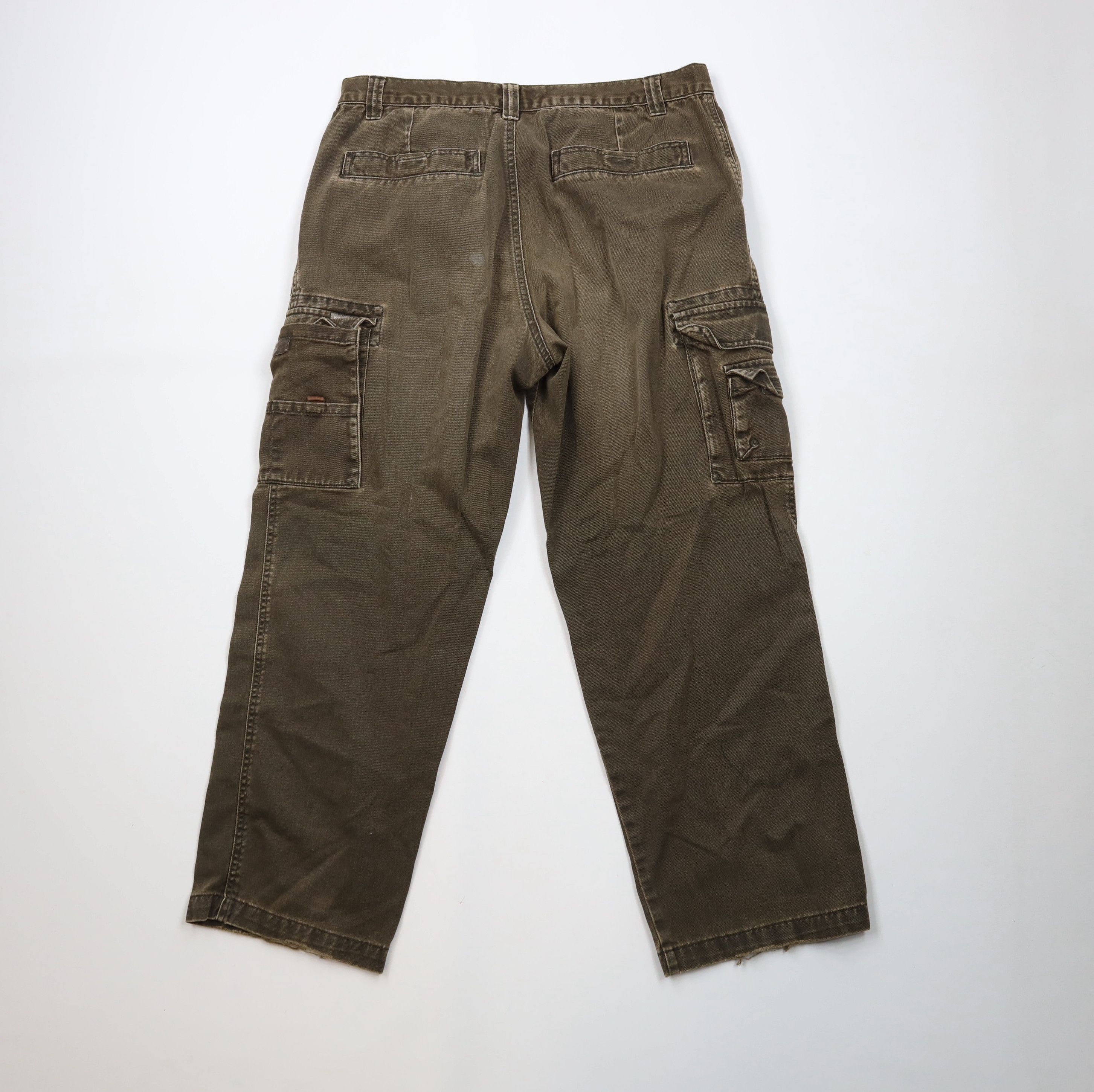 Vintage Vintage 90s Woolrich Wide Leg Denim Cargo Jeans Breen Cotton Size US 34 / EU 50 - 11 Thumbnail