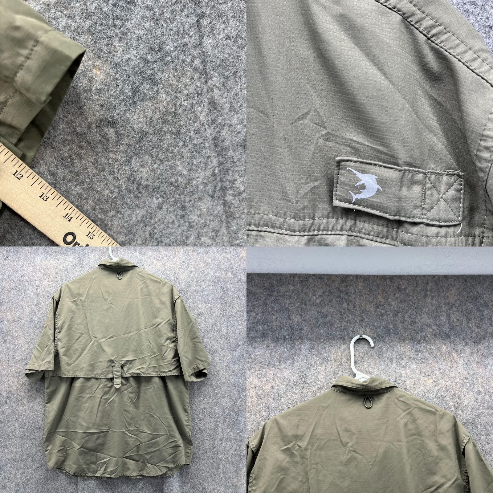 Vintage Reel Legends Shirt Men Medium Adult Green Button-Up Long Sleeve Casual Solid 44 Chest Vintage: No Size US M / EU 48-50 / 2 - 8 Thumbnail