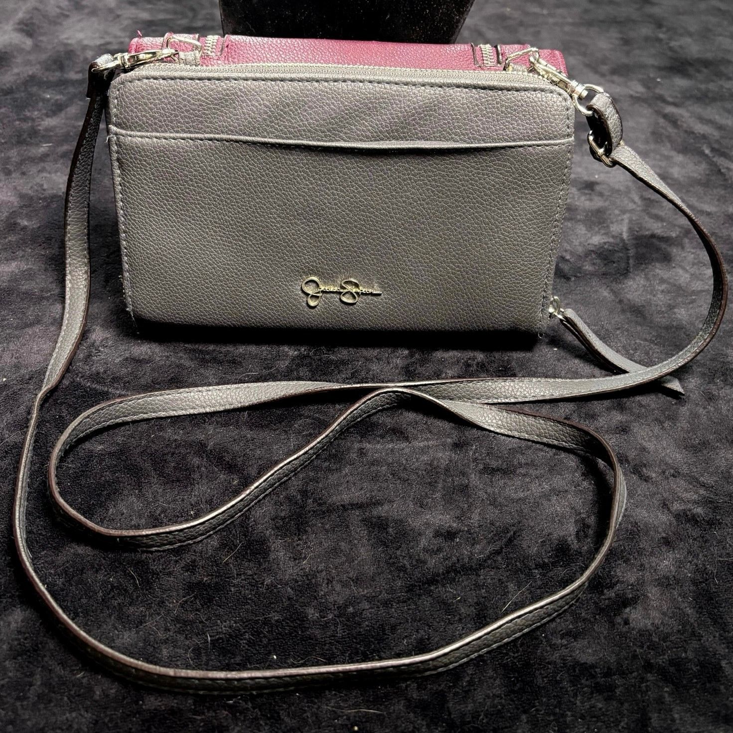 Jessica Simpson Black & Burgundy Jessica Simpson Purse Size ONE SIZE - 1 Thumbnail