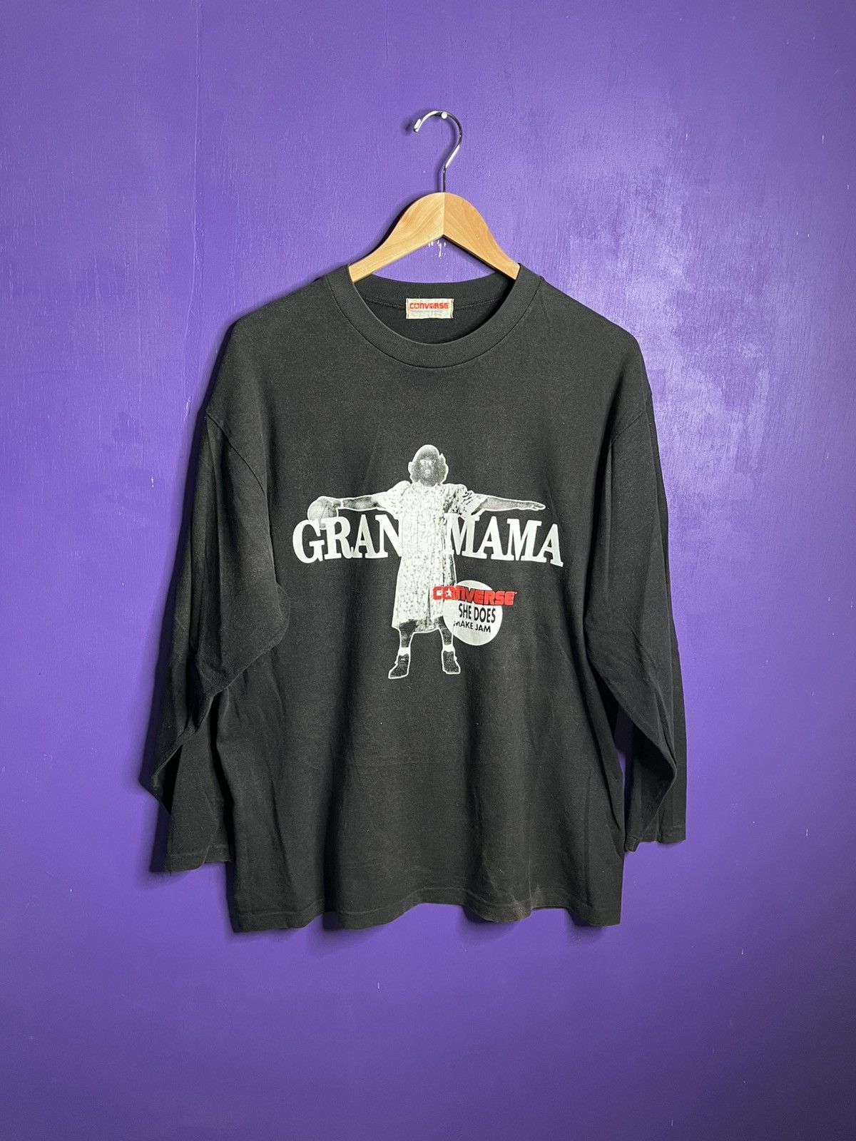 Converse × NBA × Vintage Vintage 90s Converse Larry Johnson grandmama long-sleeve Size US L / EU 52-54 / 3 - 1 Thumbnail