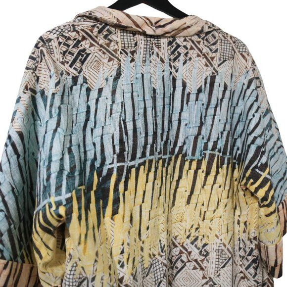 Zara Zara Basic Open-Front Cotton Printed Kimono-Style Jacket Size S / US 4 / IT 40 - 4 Thumbnail