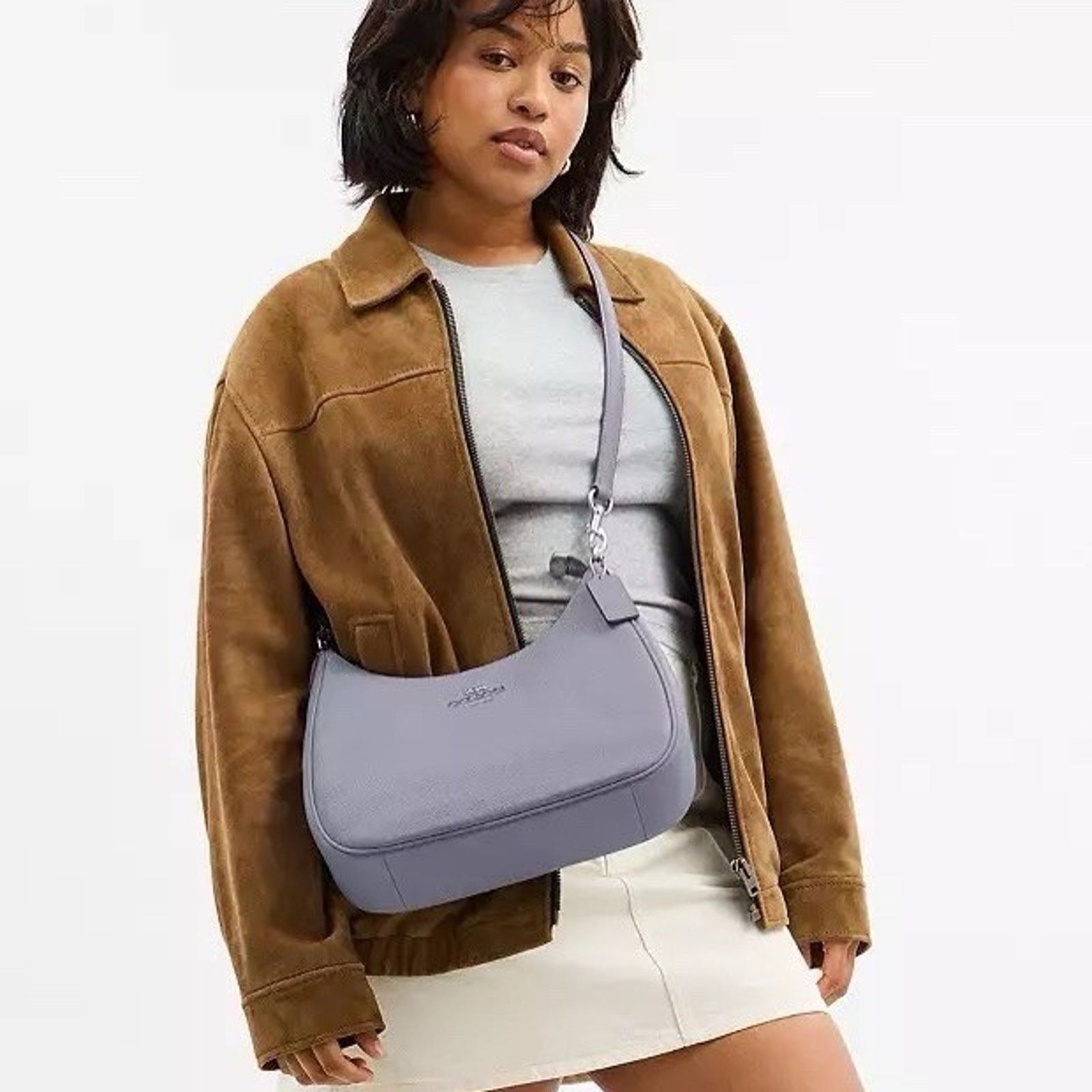 Coach NWT Coach Teri Hobo Bag Leather CV935 Silver/Mist leather Size ONE SIZE - 8 Thumbnail