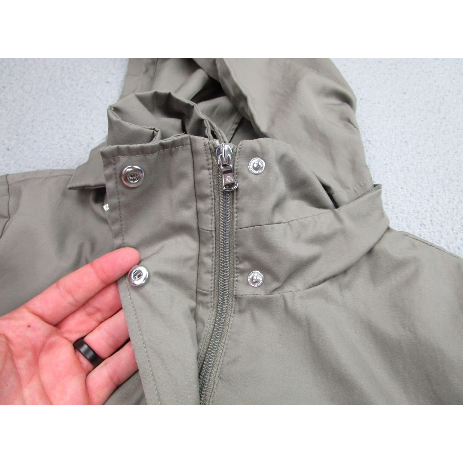 Ralph Lauren Lauren Ralph Lauren Coat Womens Petite Small Olive Hooded Anorak Parka Lined Full Zip Pockets Size S / US 4 / IT 40 - 6 Thumbnail