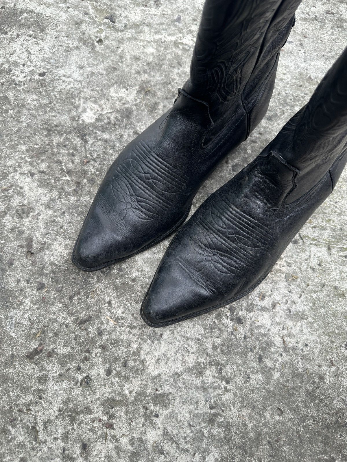 Sancho Boots Vintage Cowboy Joe Sanchez Leather High Boots Streetwear USA Size US 9 / EU 42 - 2 Thumbnail