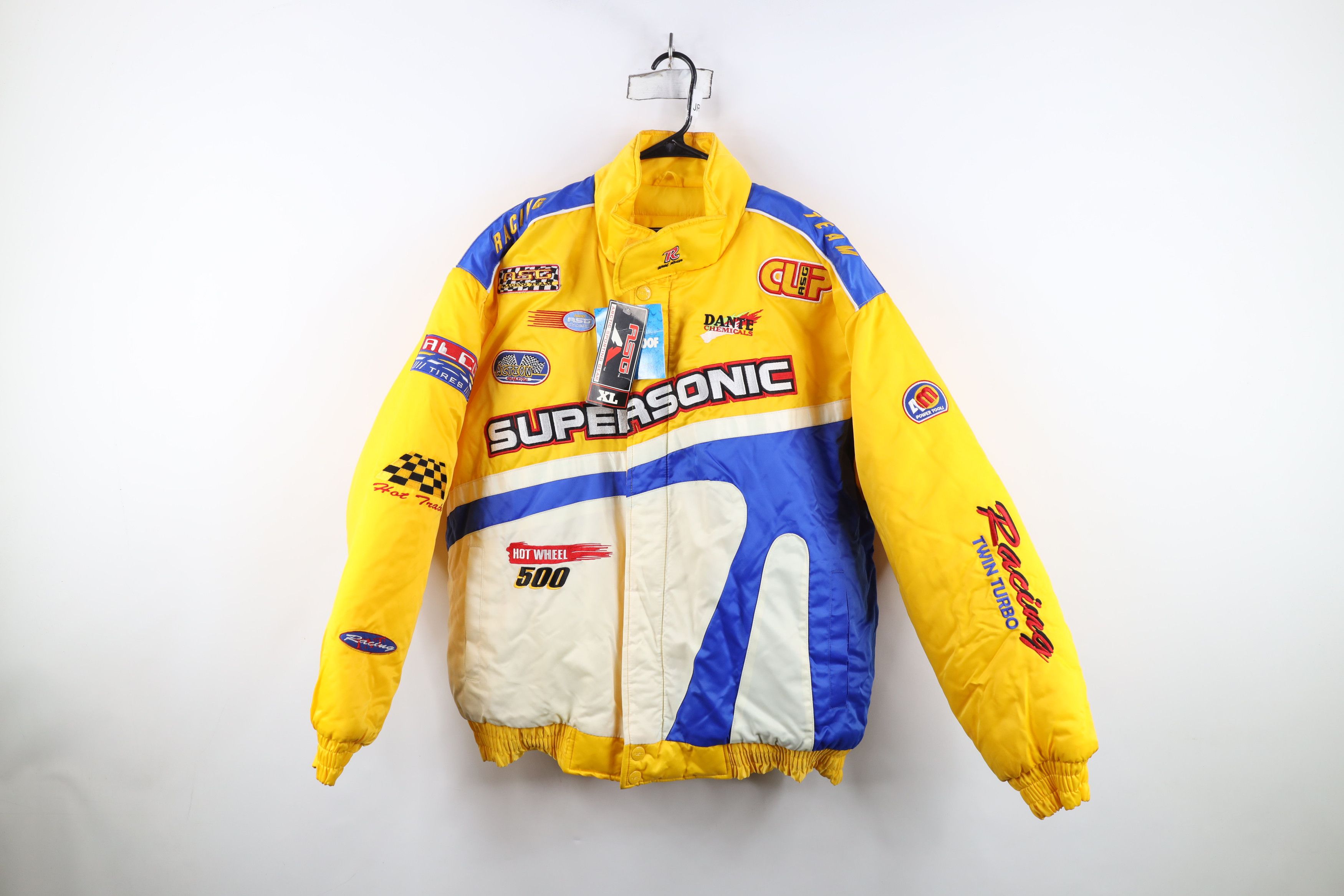 Vintage Deadstock Vintage Y2K 2000 Pit Crew Racing Puffer Jacket Size US XL / EU 56 / 4 - 1 Thumbnail