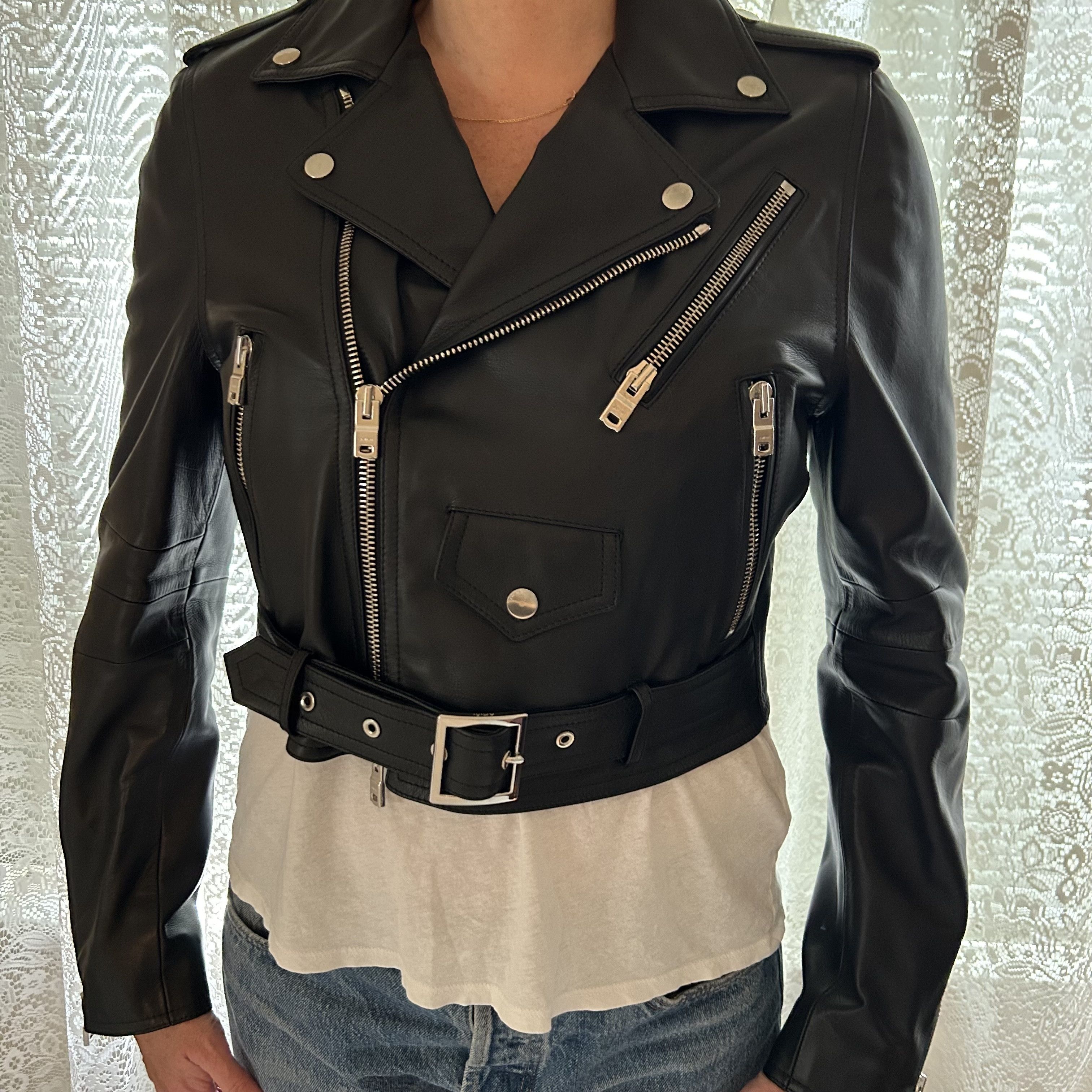 Amiri Leather Biker Size L / US 10 / IT 46 - 4 Thumbnail