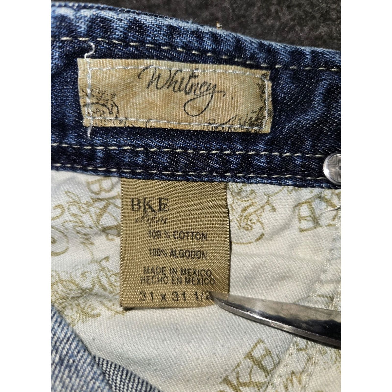 Vintage BKE Whitney Jeans Women's 31x31 Bootcut Blue Denim Solid Embroidered Logo Buckle Bke Preppy Cowboy Rock Everyday Casual Regular Size 24" / US 00 / IT 34 - 3 Thumbnail