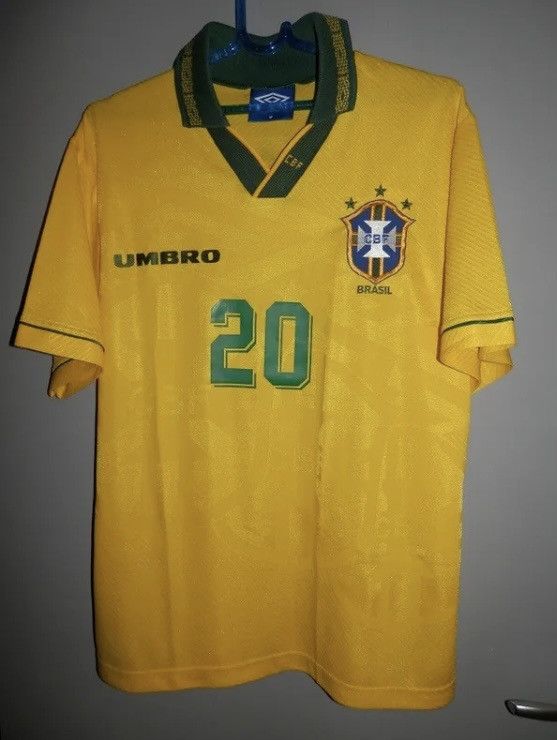 Soccer Jersey × Umbro × Vintage Ronaldo R9 Brazil WC 1994 USA Home