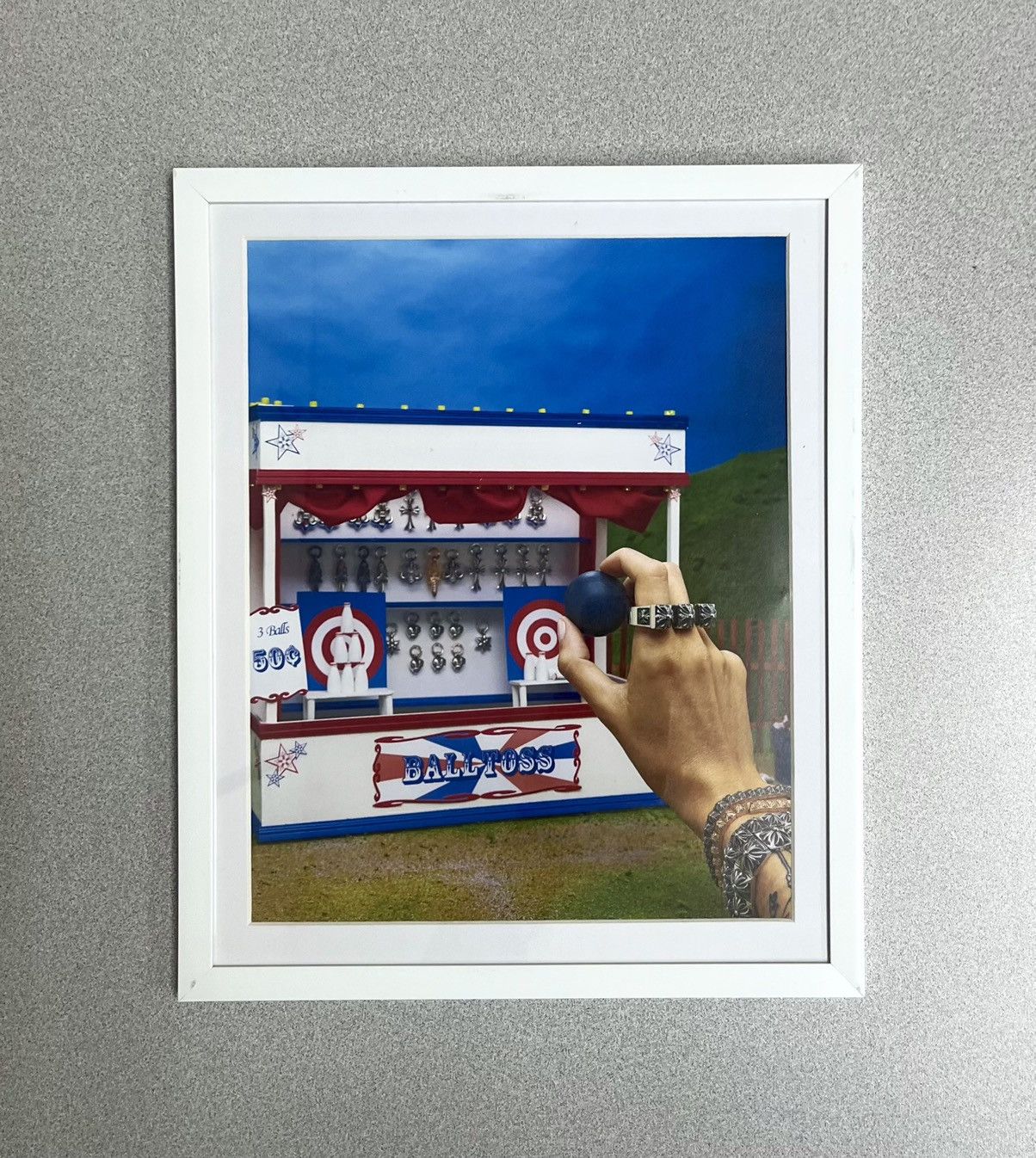 Chrome Hearts × Vintage Chrome Hearts ball toss carnival 9x11 Framed poster Size ONE SIZE - 1 Thumbnail