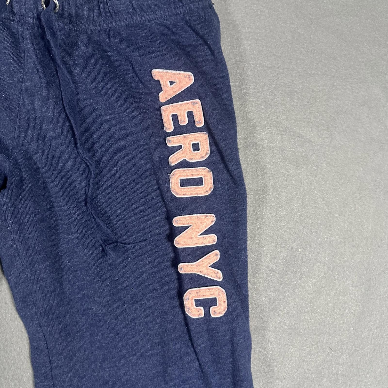Aeropostale Aeropostale Women’s Sweatpants Navy Blue Y2K Size 28" / US 6 / IT 42 - 3 Thumbnail