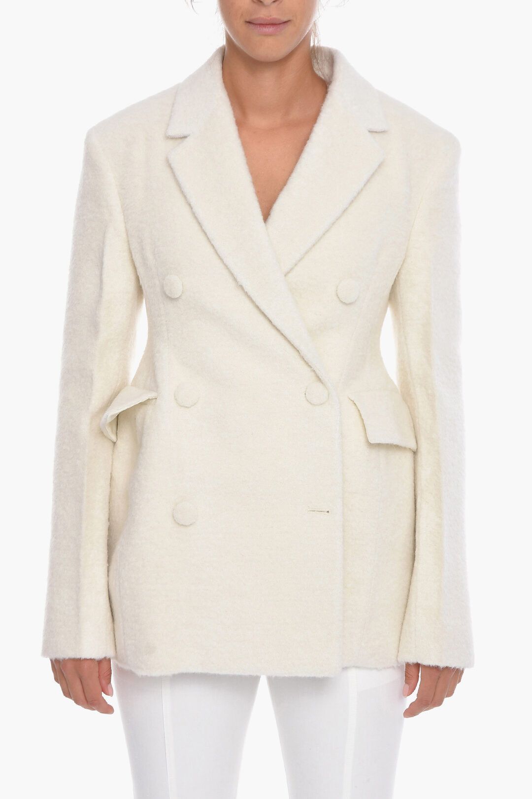 image of Jil Sander O1Dk11S0124 Blazer In White, Women's (Size Large)