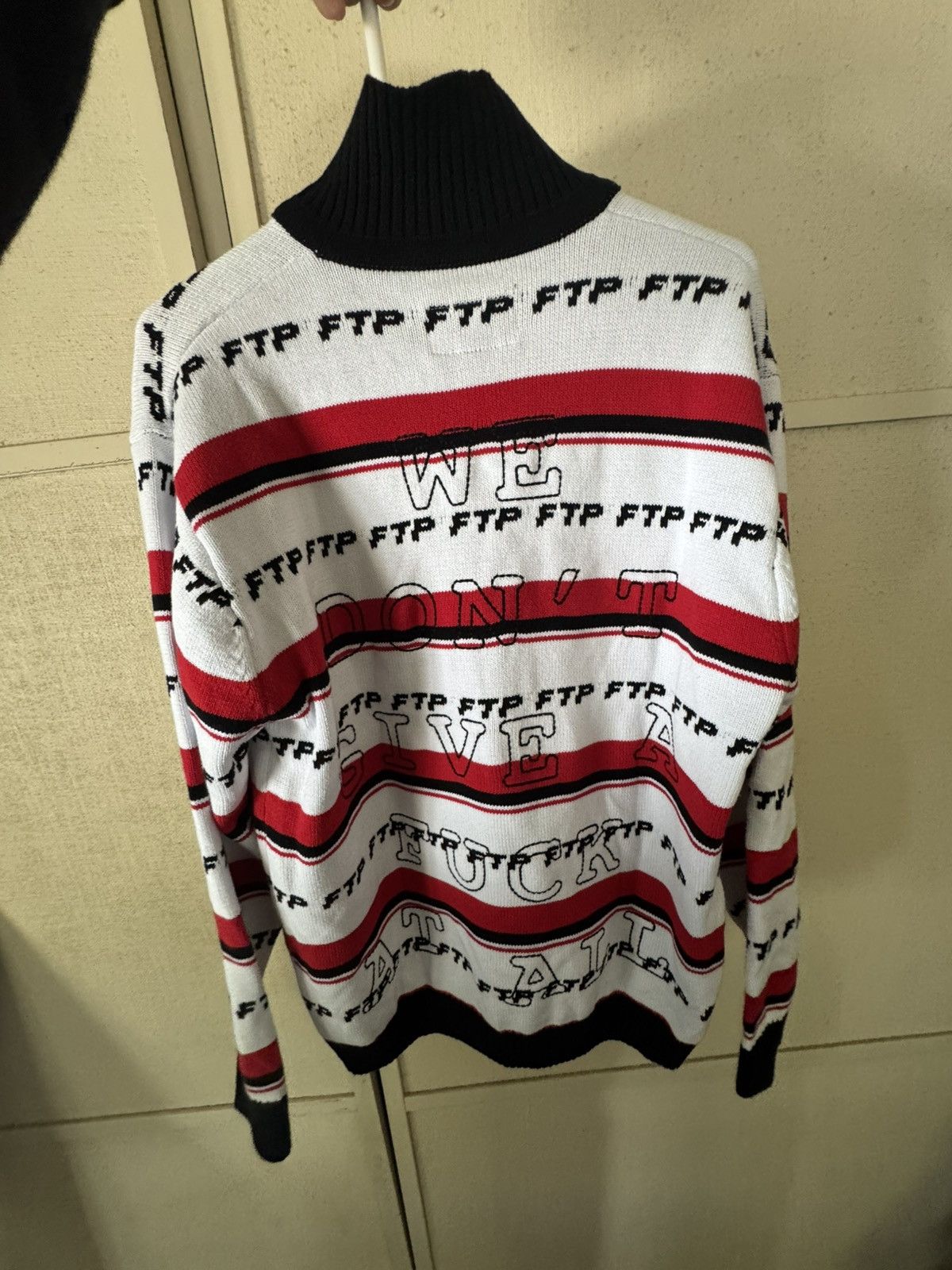 Fuck The Population FTP Knit Polo Sweater Size US M / EU 48-50 / 2 - 2 Thumbnail
