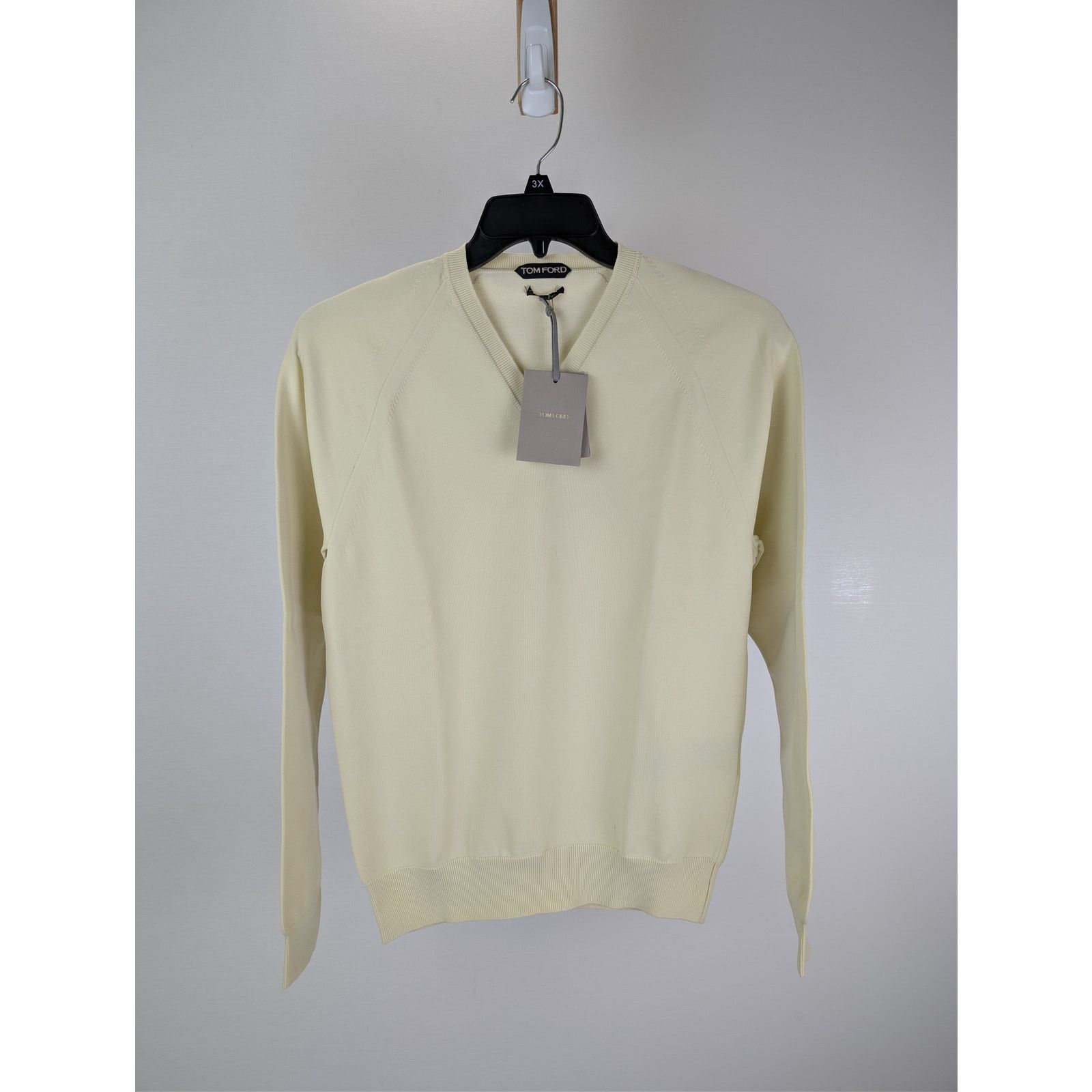 Tom Ford o1rshd1 Knitwear Crewneck Sweatshirt Sweater in Cream Size US M / EU 48-50 / 2 - 2 Thumbnail