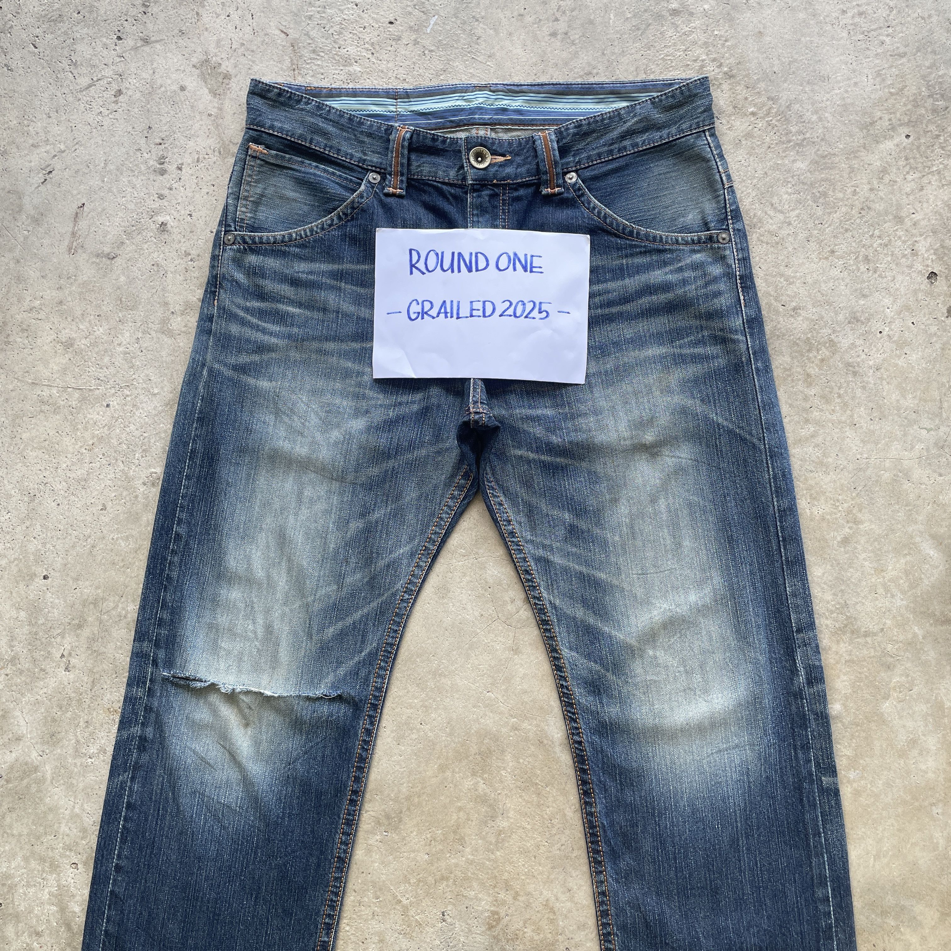 Edwin VINTAGE EDWIN XV JEANS DISTRESSED FADED DENIM PANTS W36x33.5 Size US 36 / EU 52 - 4 Thumbnail