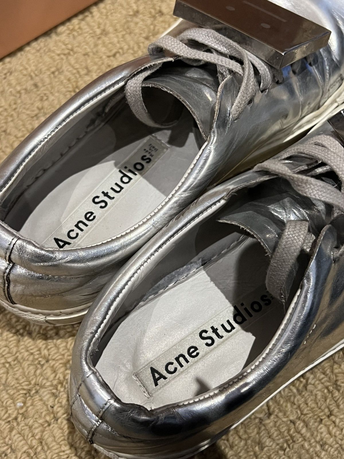 Acne Studios Acne Studio Metallic Face Sneakers Size US 6.5 / IT 36.5 - 2 Thumbnail