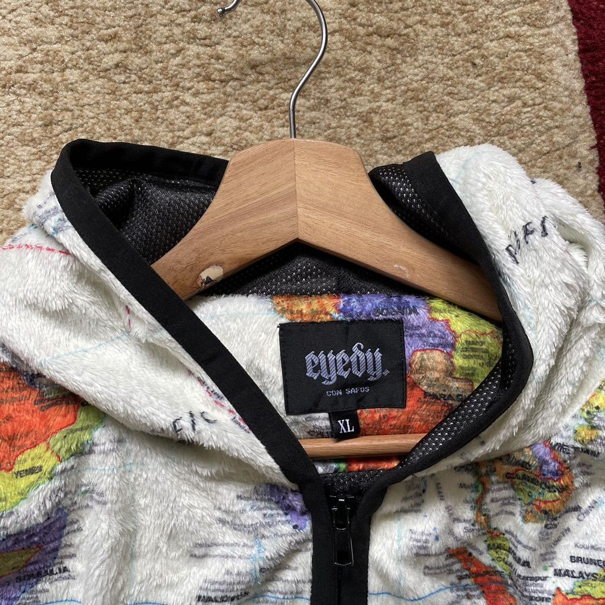 Vintage Vintage Map of Earth Fleece Hoodie Kurt Cobain Size US XL / EU 56 / 4 - 5 Thumbnail