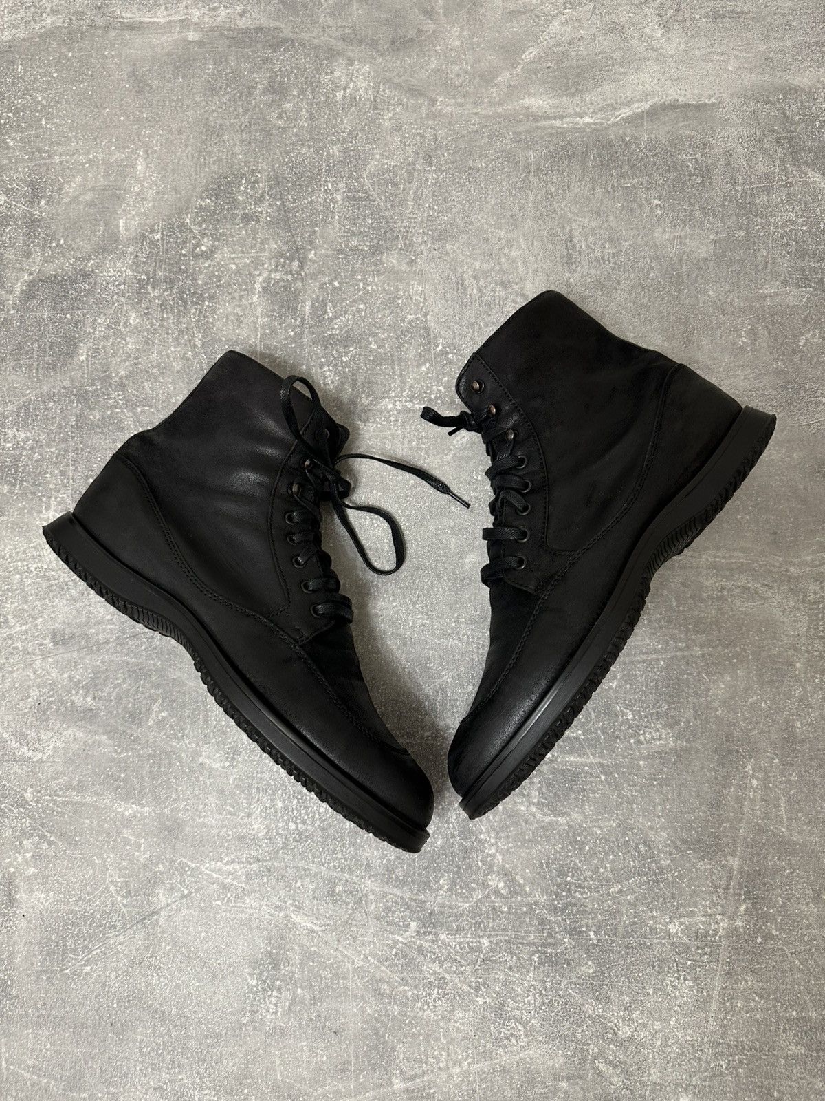 Vintage Vintage Black high boxer boots moto biker shoes core Size US 9.5 / EU 42-43 - 4 Thumbnail