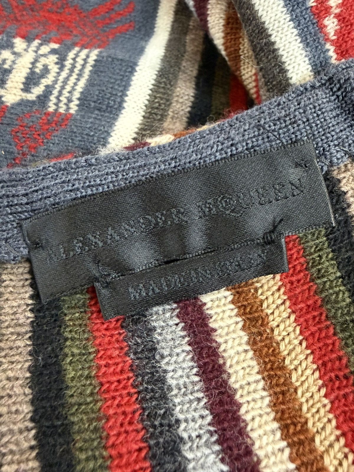 Alexander McQueen Alexander McQueen Lee-Era 100% Wool Jacquard Hooded Poncho Size US M / EU 48-50 / 2 - 17 Thumbnail