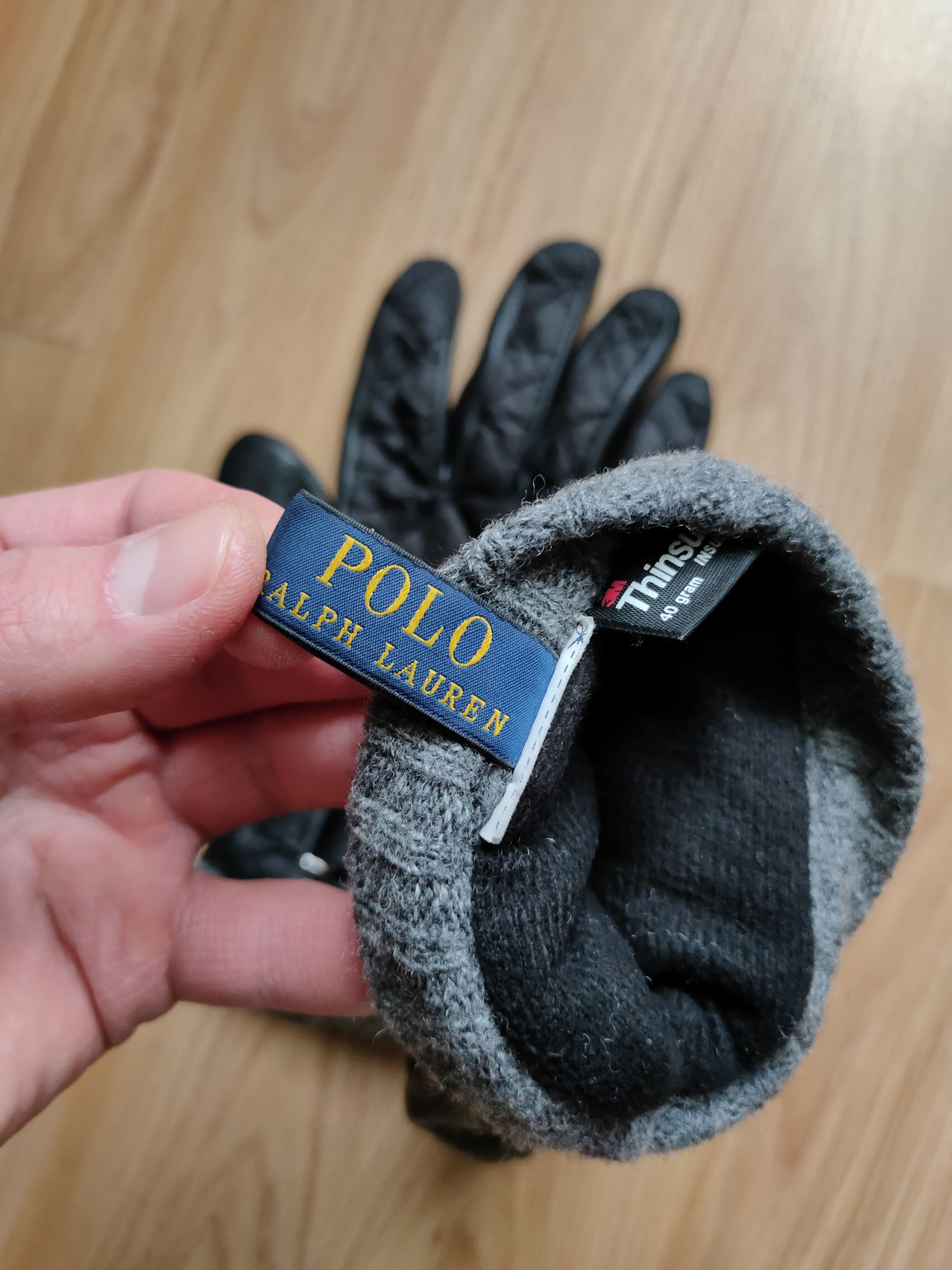 Polo Ralph Lauren Polo Ralph Lauren leather gloves stylish woolen gloves RL Size ONE SIZE - 3 Thumbnail