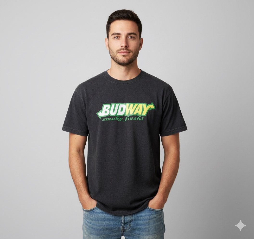 Japanese Brand 🔥Vintage Faded Subway Parody Budway Tees Size US M / EU 48-50 / 2 - 1 Thumbnail
