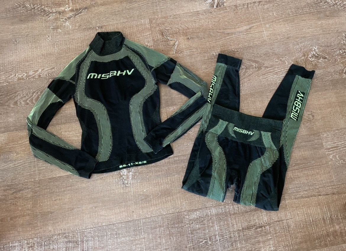 image of Misbhv Sport Matching Top And Leggings Set in Black, Women's (Size 26)