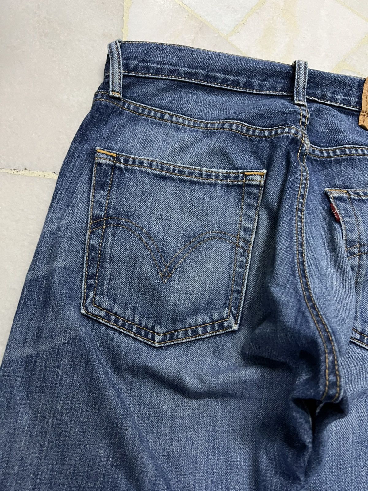 Jean × Levi's × Vintage Vintage Levis 505 Distressed Faded Jean Size US 29 - 17 Thumbnail