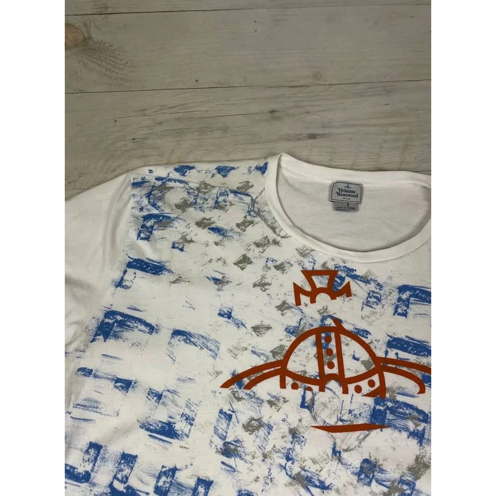 Vivienne Westwood VINTAGE Vivienne Westwood Big Logo Orb T-Shirt Men 2XL White Cotton Logo 90s Concert Mens Size US XXL / EU 58 / 5 - 5 Thumbnail