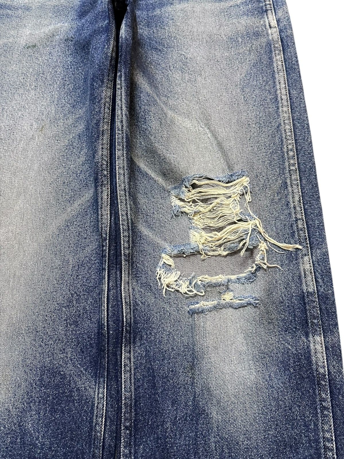 Comme des Garcons Homme Vintage 90’s Comme Des Garscons Homme Distressed Denim Size US 29 - 3 Thumbnail