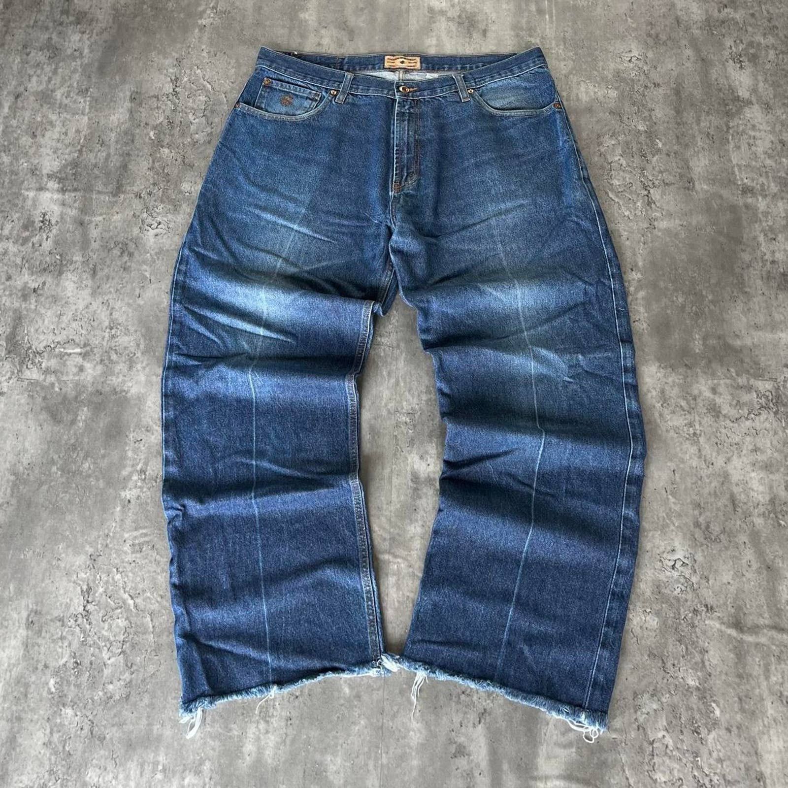 Japanese Brand × Rocawear × Vintage Vintage Y2K Baggy Wide Leg Rocawear Graphic Denim Jeans Size US 40 / EU 56 - 2 Thumbnail