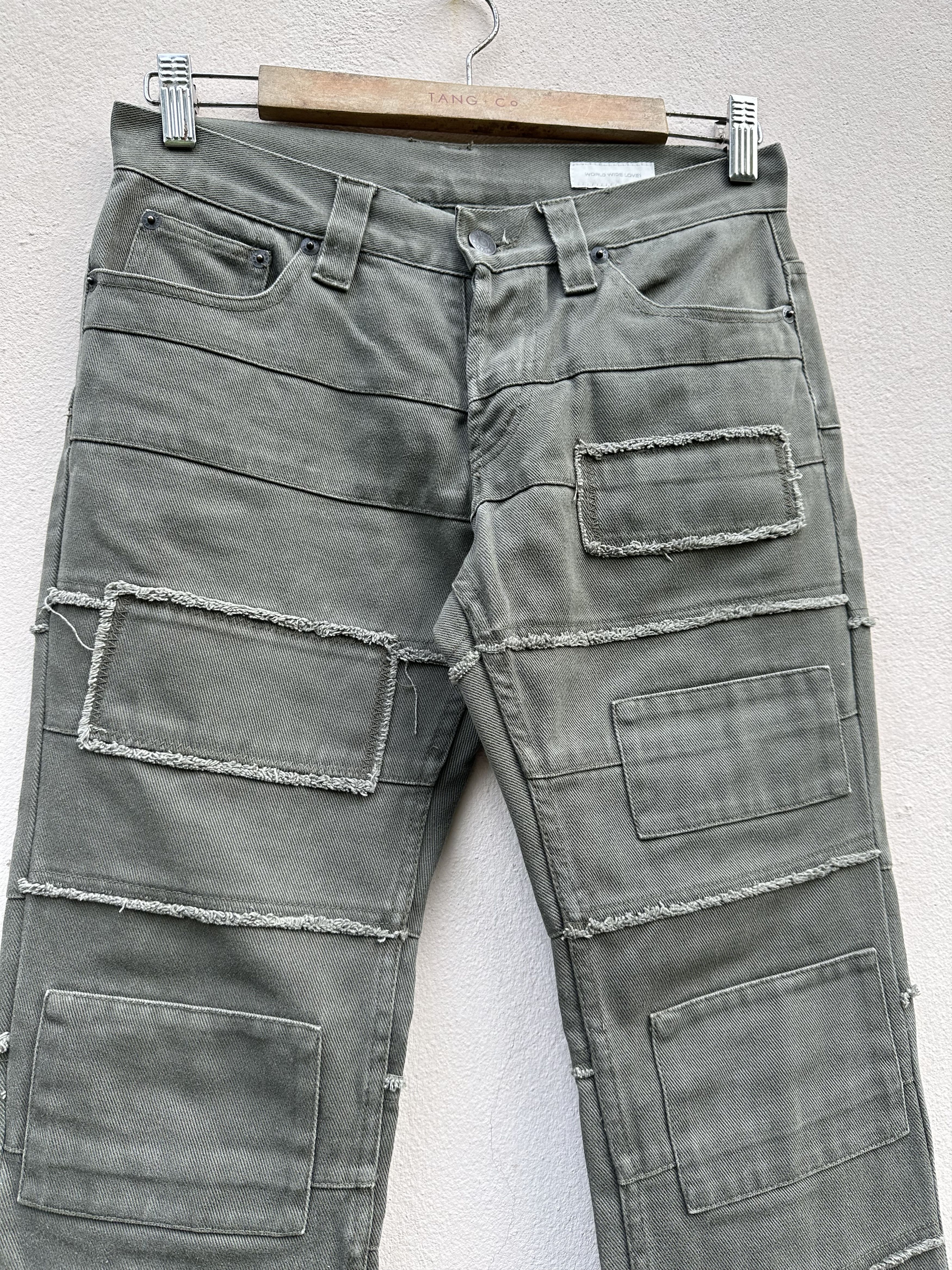 Hysteric Glamour Vintage World Wide Love Patchwork Hagi Denim Jeans Size US 29 - 5 Thumbnail