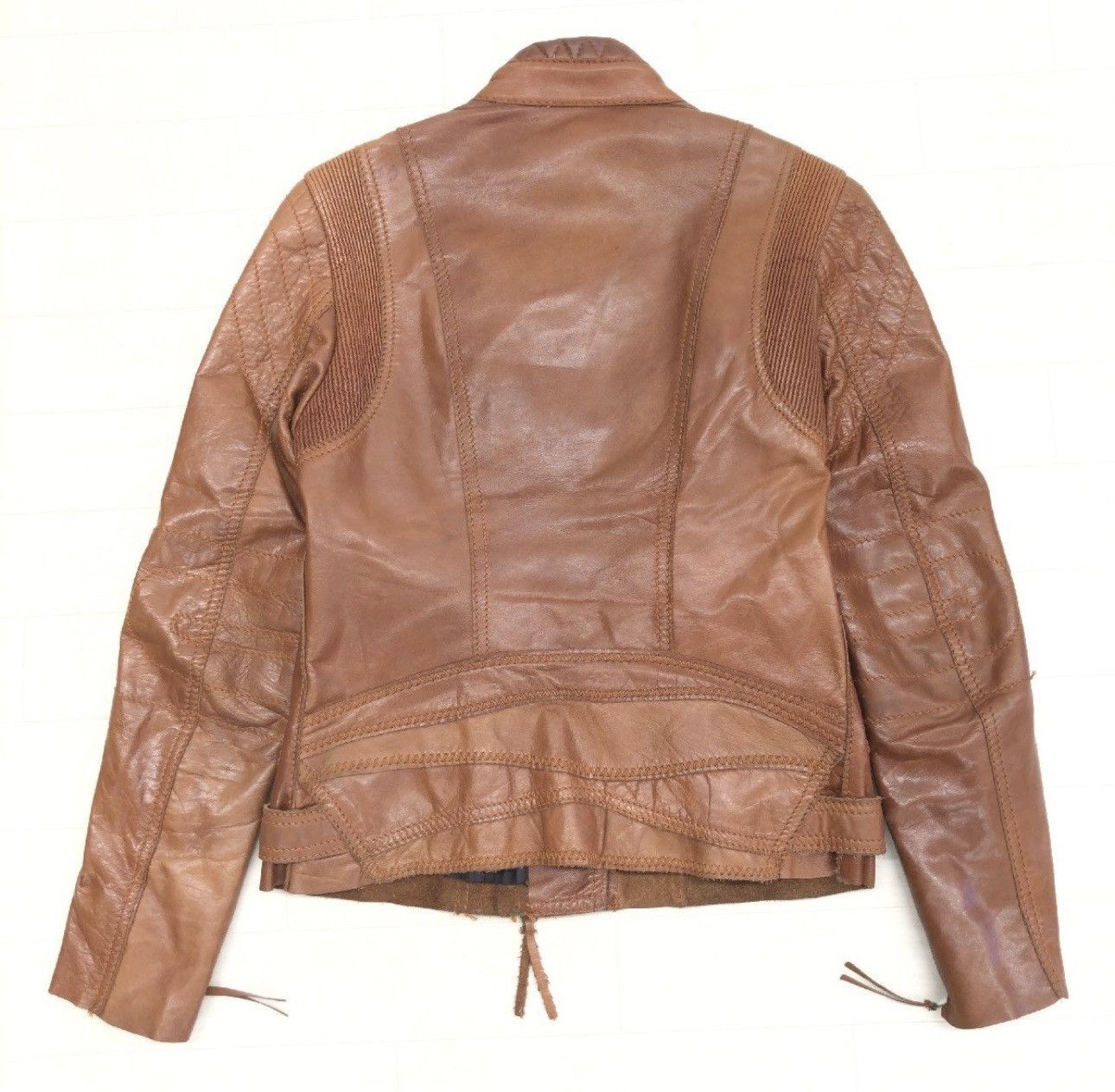 Vintage Chine Belgian Design Leather Jacket Size M / US 6-8 / IT 42-44 - 2 Thumbnail