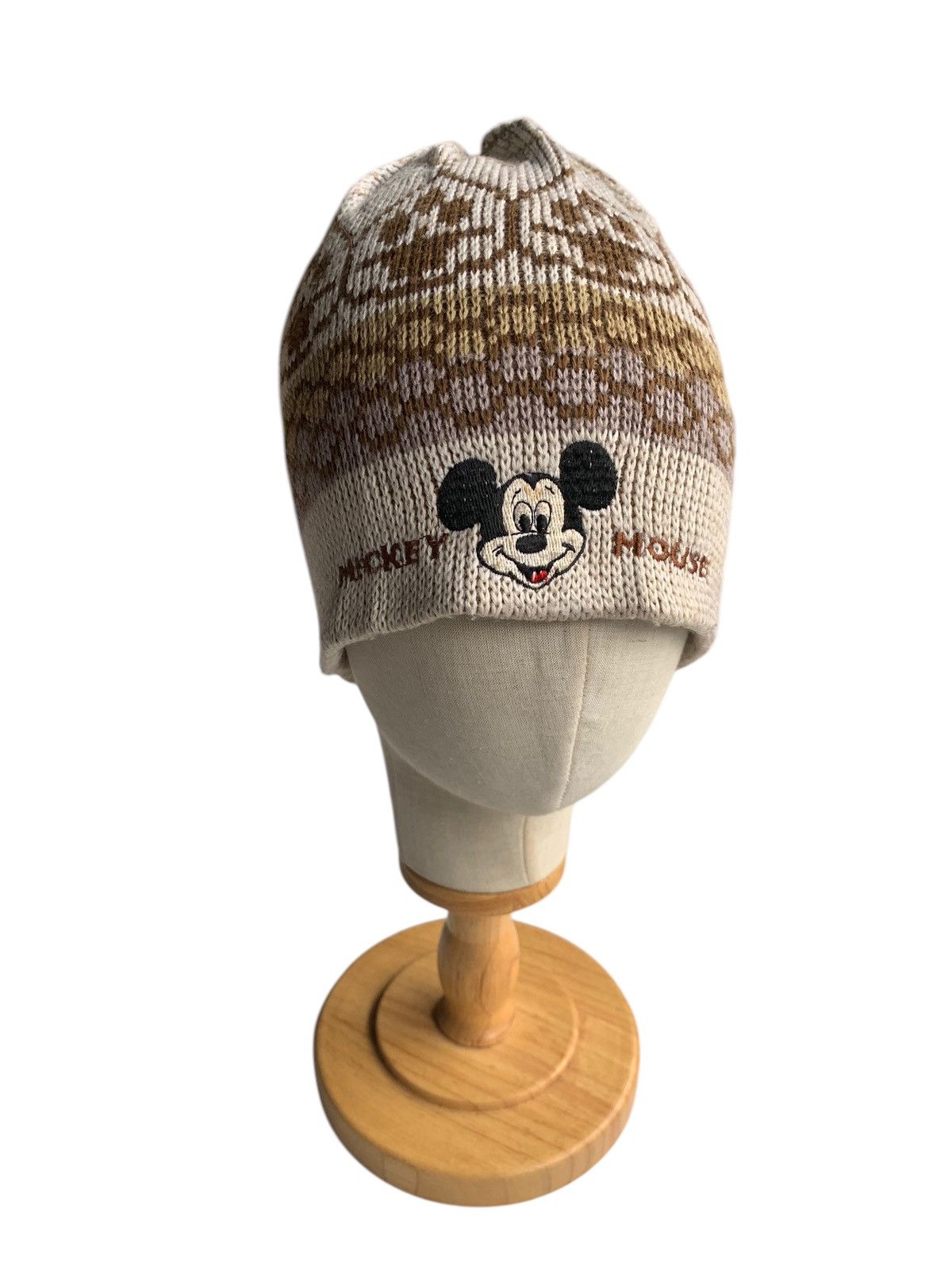 Japanese Brand × Kapital × Vintage Vintage Mickey Mouse Knitted Rare Beanie Hats Size ONE SIZE - 3 Thumbnail