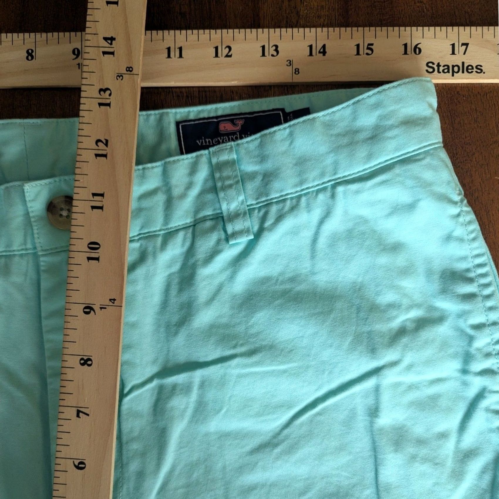 Vineyard Vines Vineyard Vines Club Short Aqua Turquoise Blue Cotton Chino 9 in Inseam Sz 34W Size US 34 / EU 50 - 7 Thumbnail
