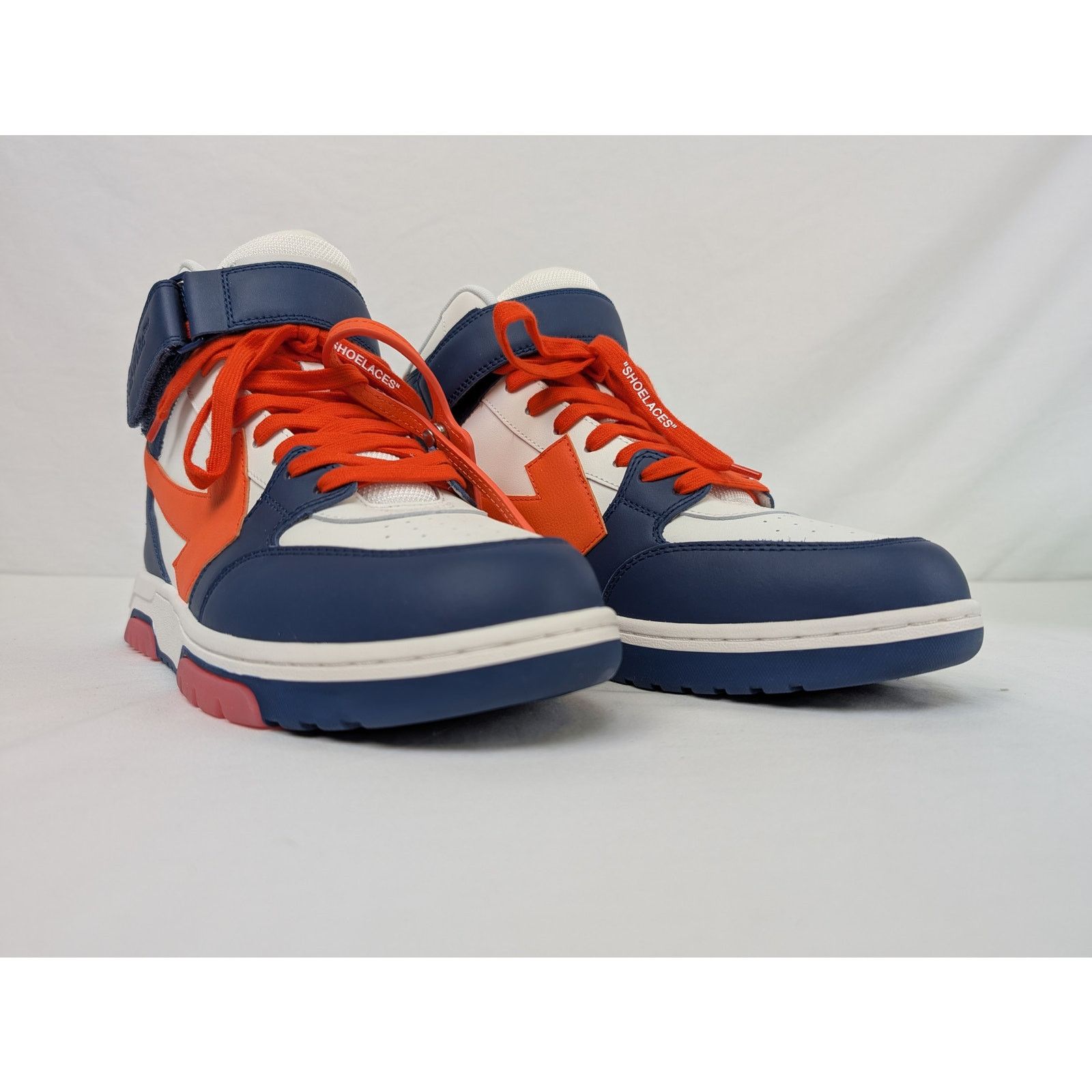 Off-White o1rshd1 Out of office Mid Top Lea Sneakers in Blue Size US 10 / EU 43 - 4 Thumbnail