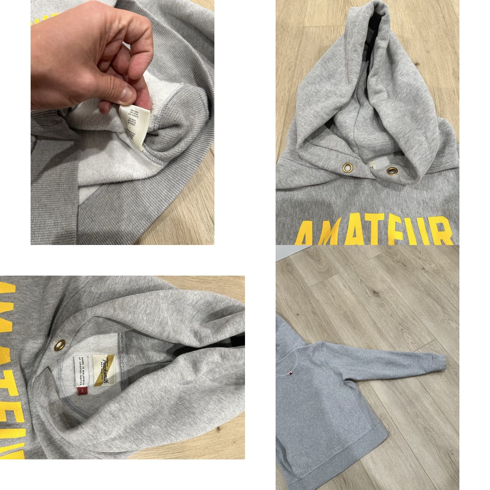 Vintage TRACKSMITH Sweatshirt Hoodie Gray Small Woman’s Unisex Adults Regular S Pullover Athletic Fits Shirt Size S / US 4 / IT 40 - 8 Thumbnail