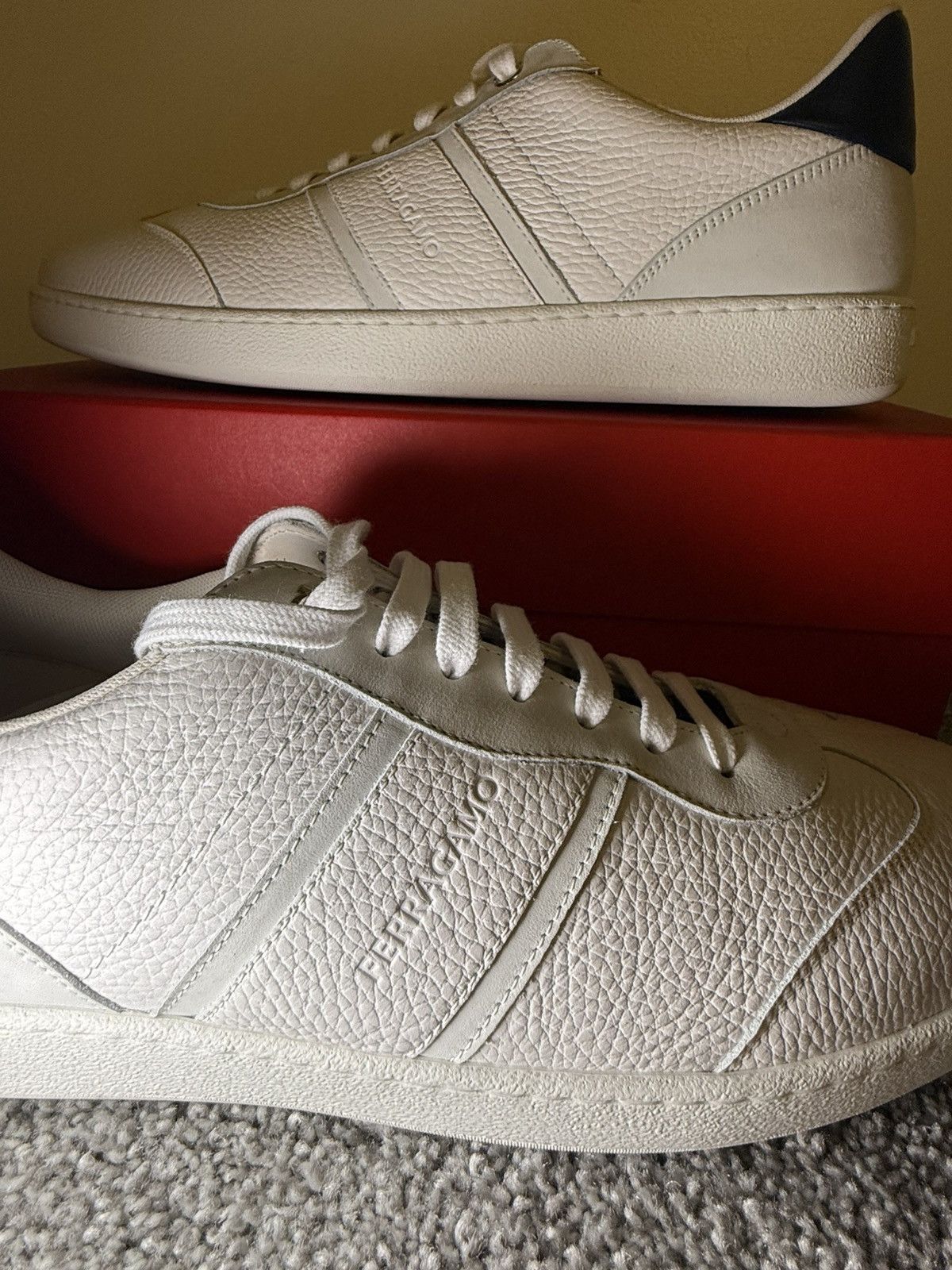 Salvatore Ferragamo Low Top Signature Sneakers Size US 12 / EU 45 - 3 Thumbnail