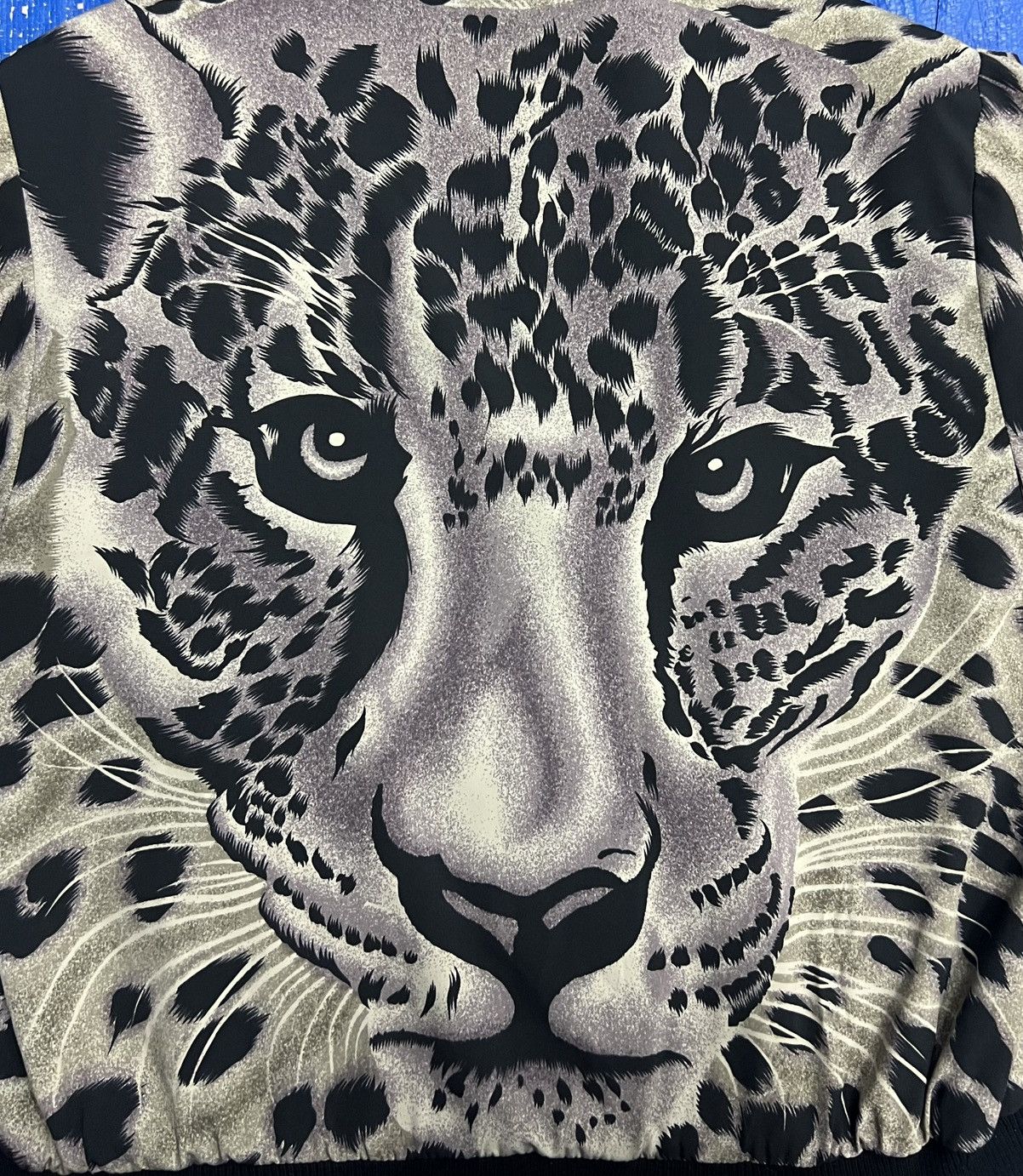 Vintage Vintage Leopard Face Full-Print Bomber Jacket 100% Polyester Size US L / EU 52-54 / 3 - 4 Thumbnail