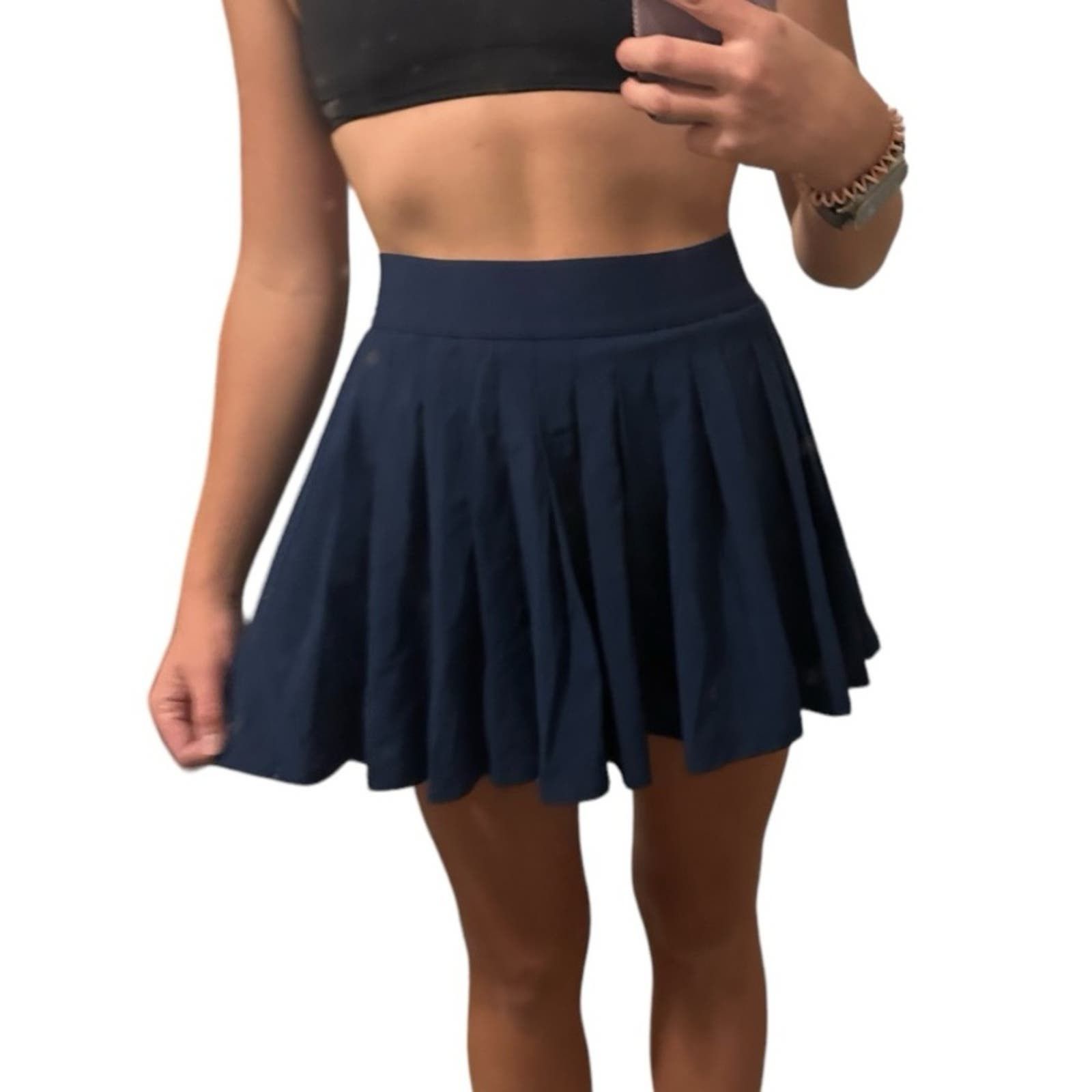 Target Basics Target Navy Blue Pleated Athletic Tennis Mini Skort Small